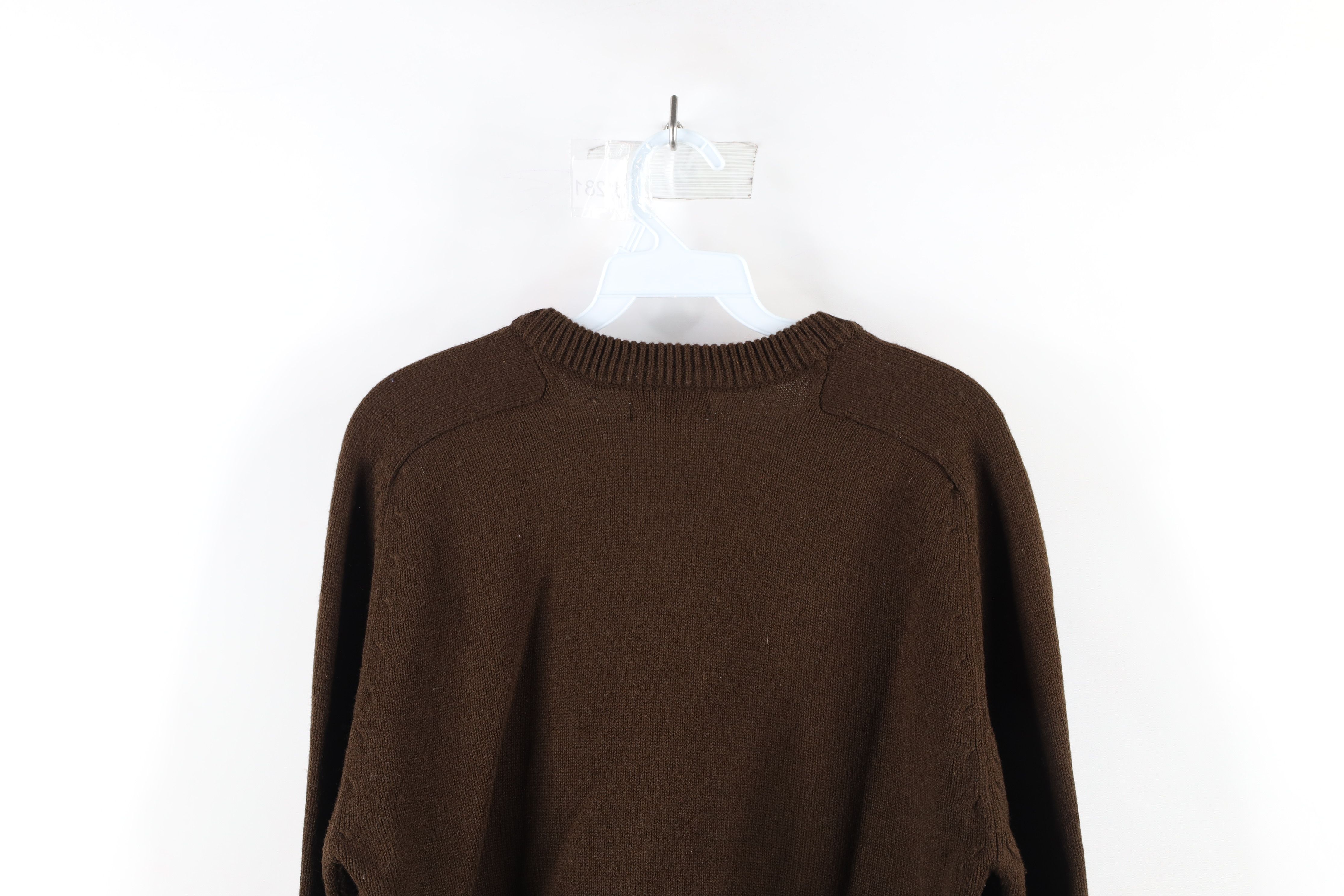 Vintage Vintage 70s Streetwear Blank Knit V-Neck Sweater Brown Size M / US 6-8 / IT 42-44 - 6 Thumbnail