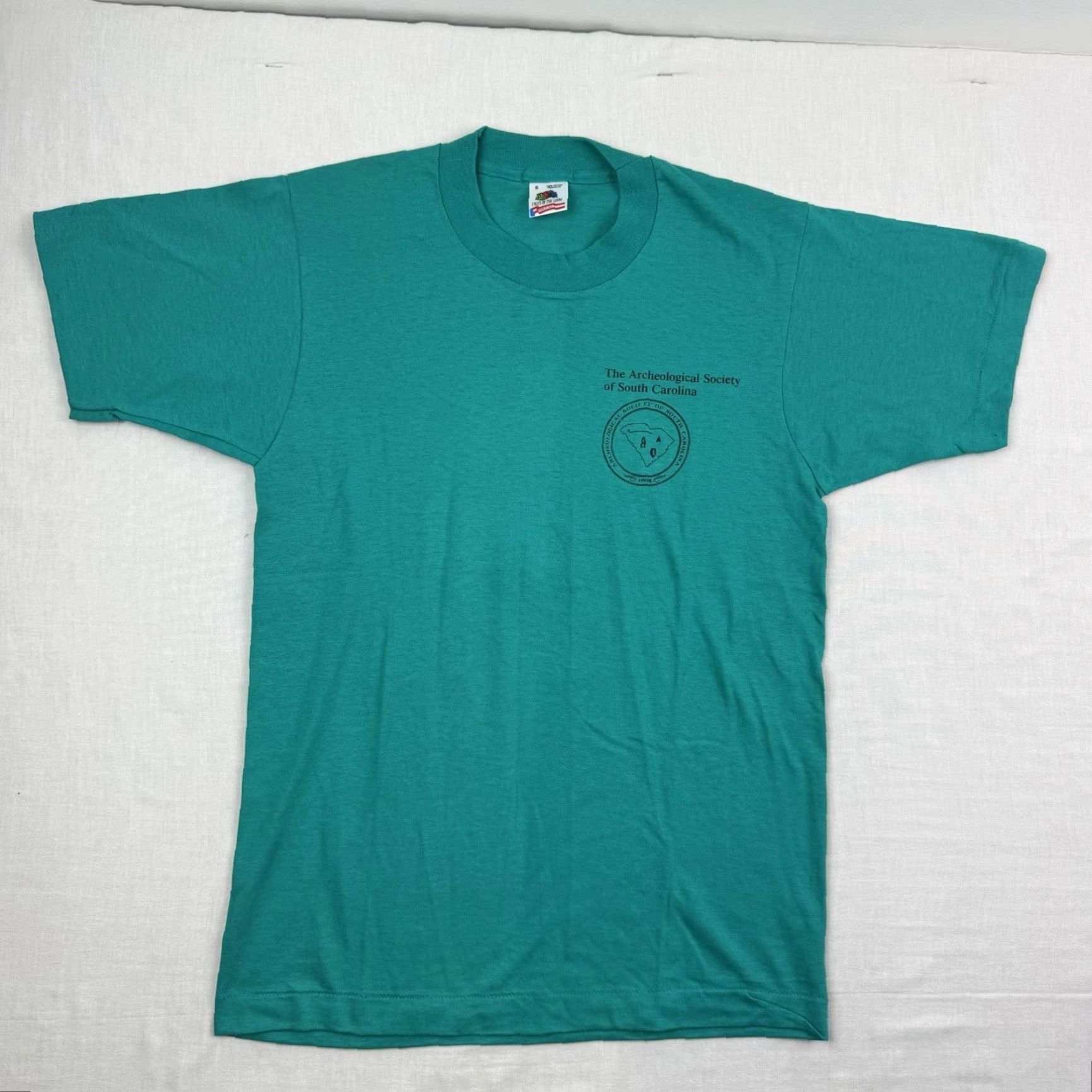 Fruit Of The Loom VINTAGE Fruit of the Loom T-Shirt Adult Small Blue Fossils Artifacts 90s Mens Size US S / EU 44-46 / 1 - 3 Thumbnail