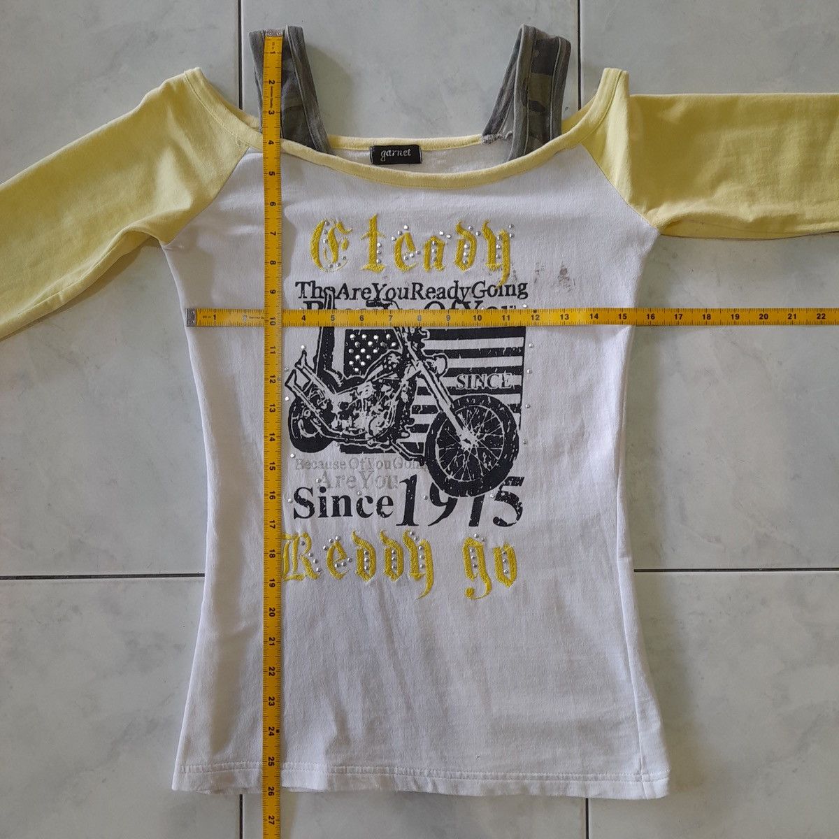 Japanese Brand Y2K Harajuku Biker Graphic Top Garnet Vintage Style Japanese Size M / US 6-8 / IT 42-44 - 17 Thumbnail