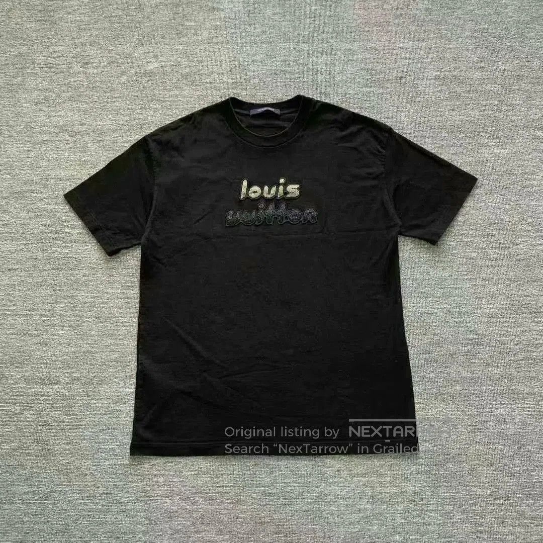 Louis Vuitton lv black embellished embroidered short sleeve shirt. Size US M / EU 48-50 / 2 - 1 Thumbnail