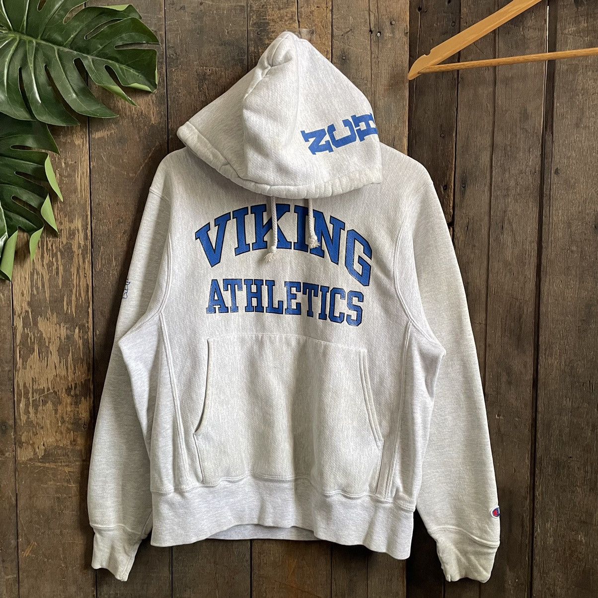 Champion × Vintage Vintage Y2K Champion Reverse Weave Viking Athletics Hoodie Size US S / EU 44-46 / 1 - 1 Thumbnail