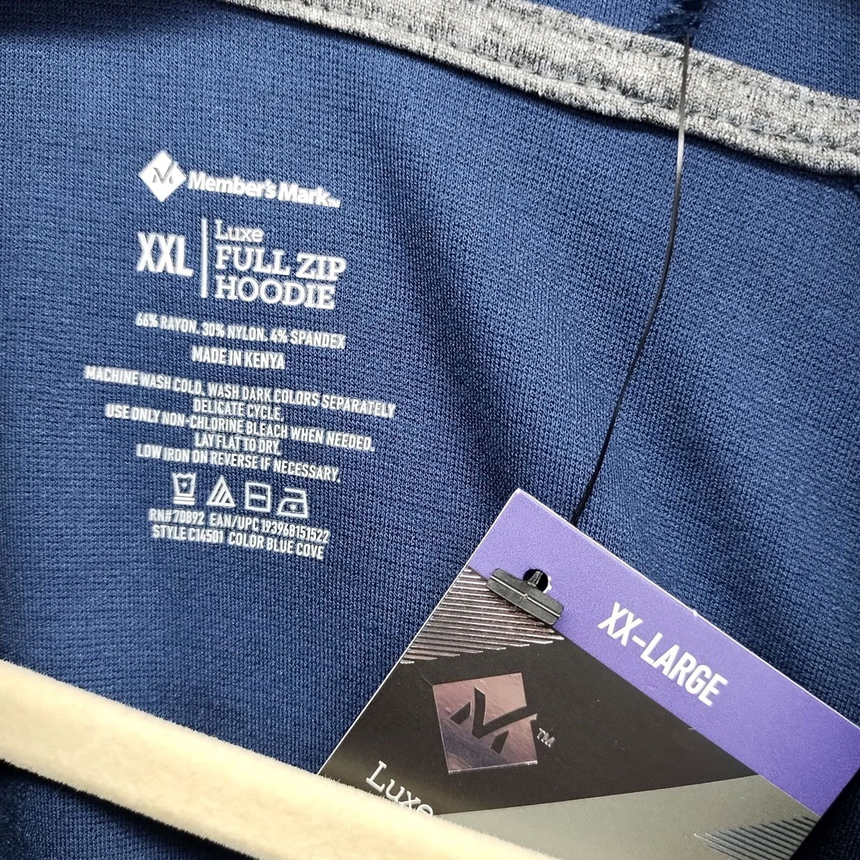 Vintage Member's Mark Golf Hoodie Mens XXL Blue Long Sleeve Full Zip Hoodie Size US XXL / EU 58 / 5 - 3 Thumbnail