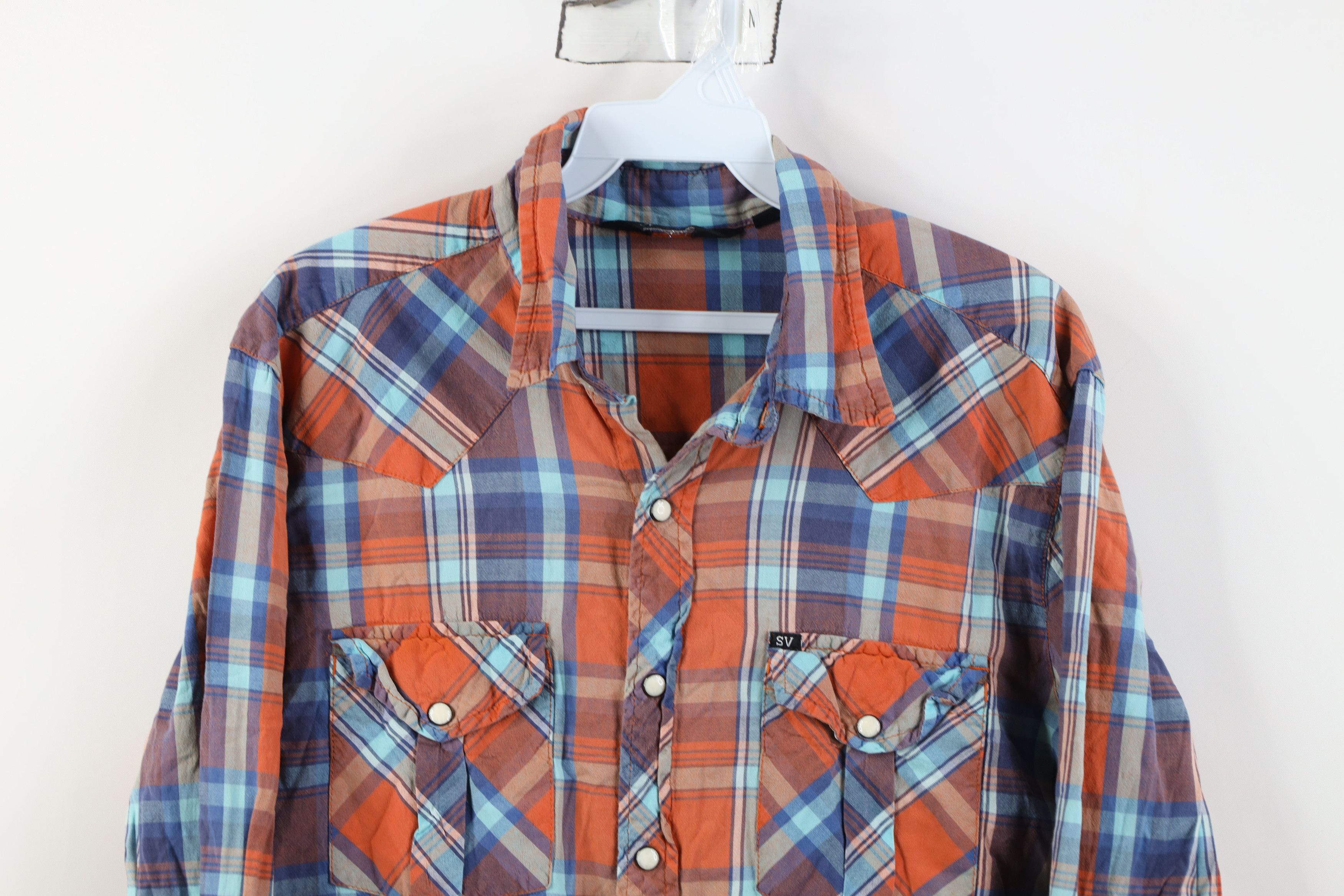 Salt Valley Vintage Salt Valley Western Madras Plaid Snap Button Shirt Size US M / EU 48-50 / 2 - 2 Thumbnail