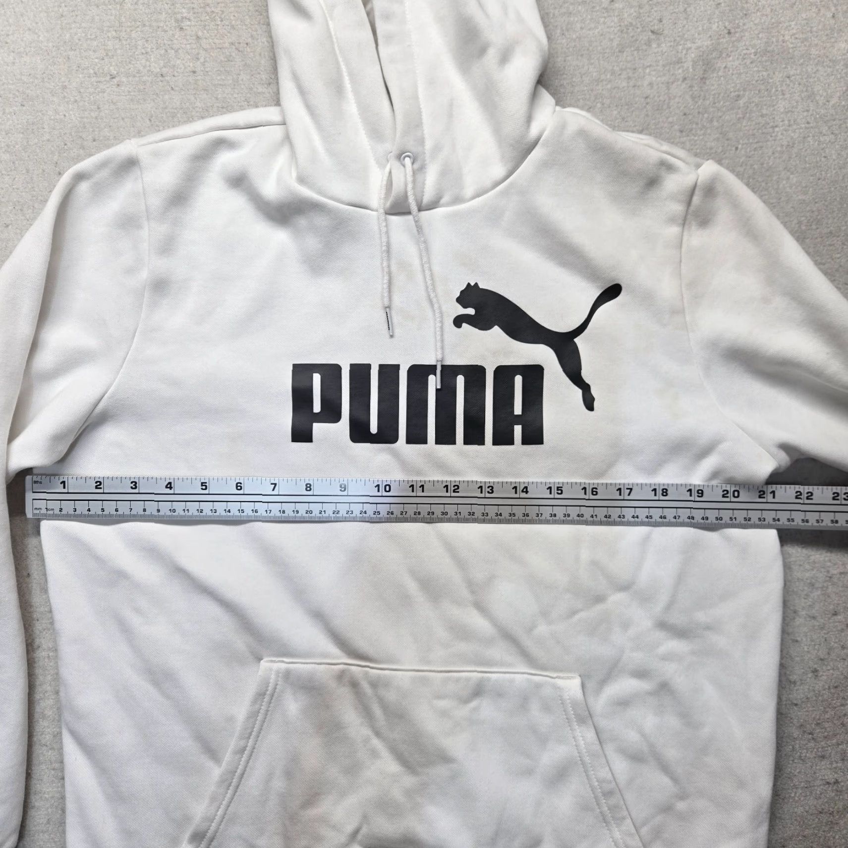 Puma PUMA Hoodie White Logo Adult Men's XL Regular Mens Hoodies Crew Neck 66% Cotton 34% Polyester Size US XL / EU 56 / 4 - 6 Thumbnail