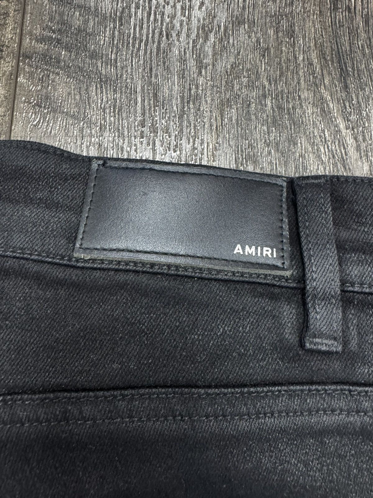 Amiri Waxed Distressed Skinny Jeans Size US 32 / EU 48 - 5 Thumbnail