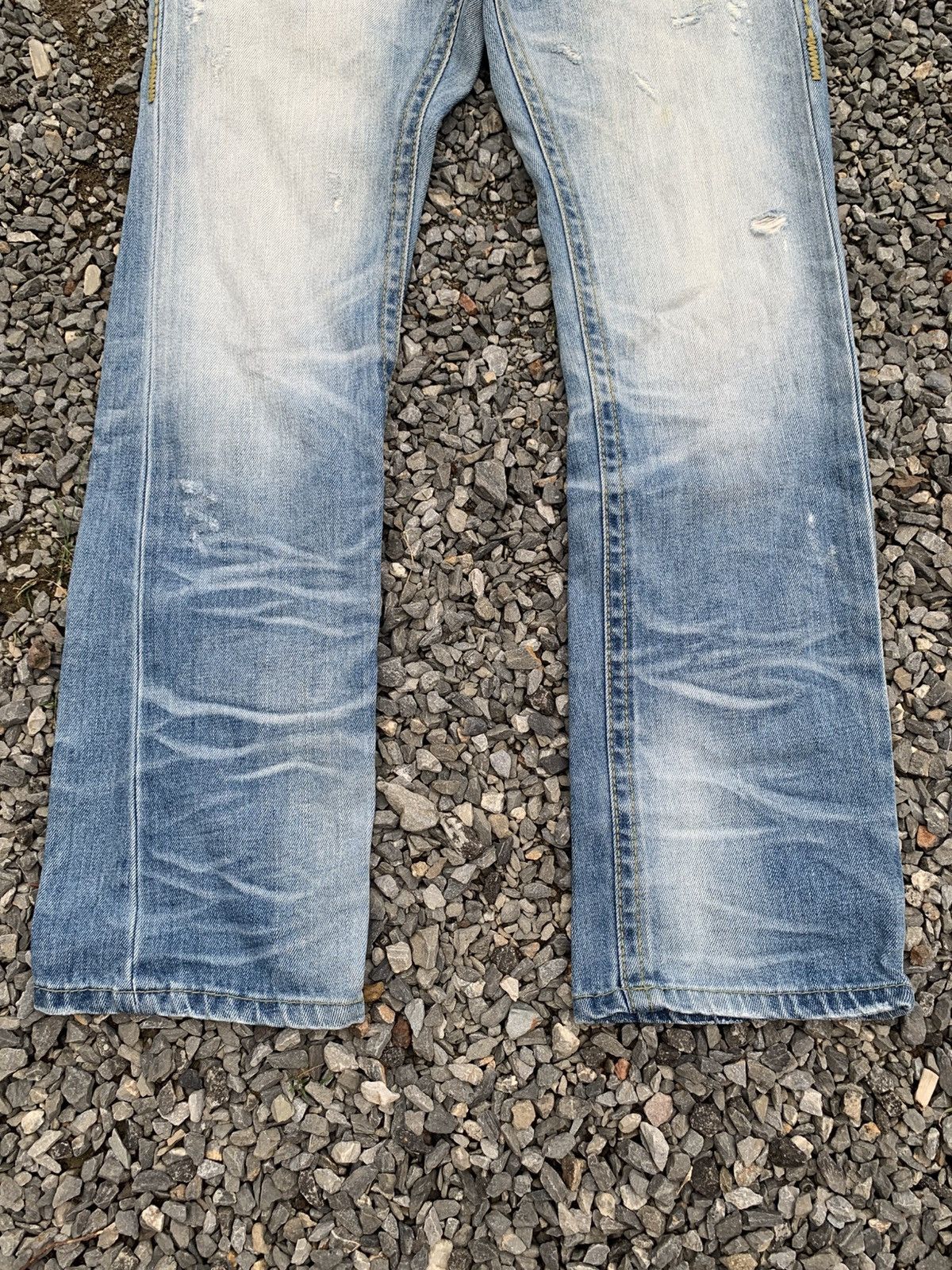 If Six Was Nine Lolita Concert Club Faded & Rusty Distressed Denim Size US 28 / EU 44 - 6 Thumbnail