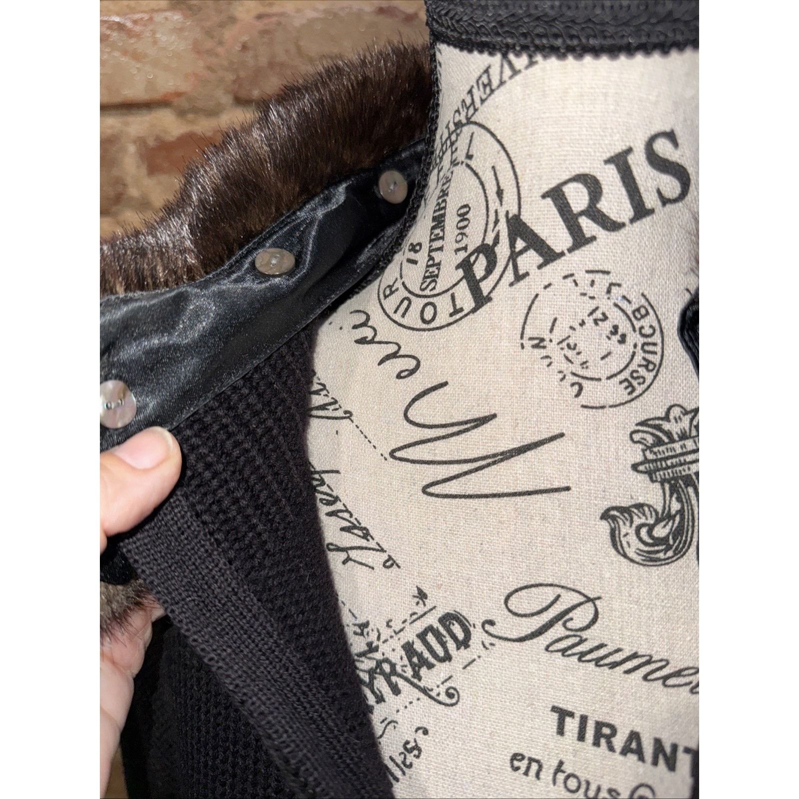Other Willismith Women’s Black Sweater Faux Fur Merino Wool Sz M Size M / US 6-8 / IT 42-44 - 3 Thumbnail