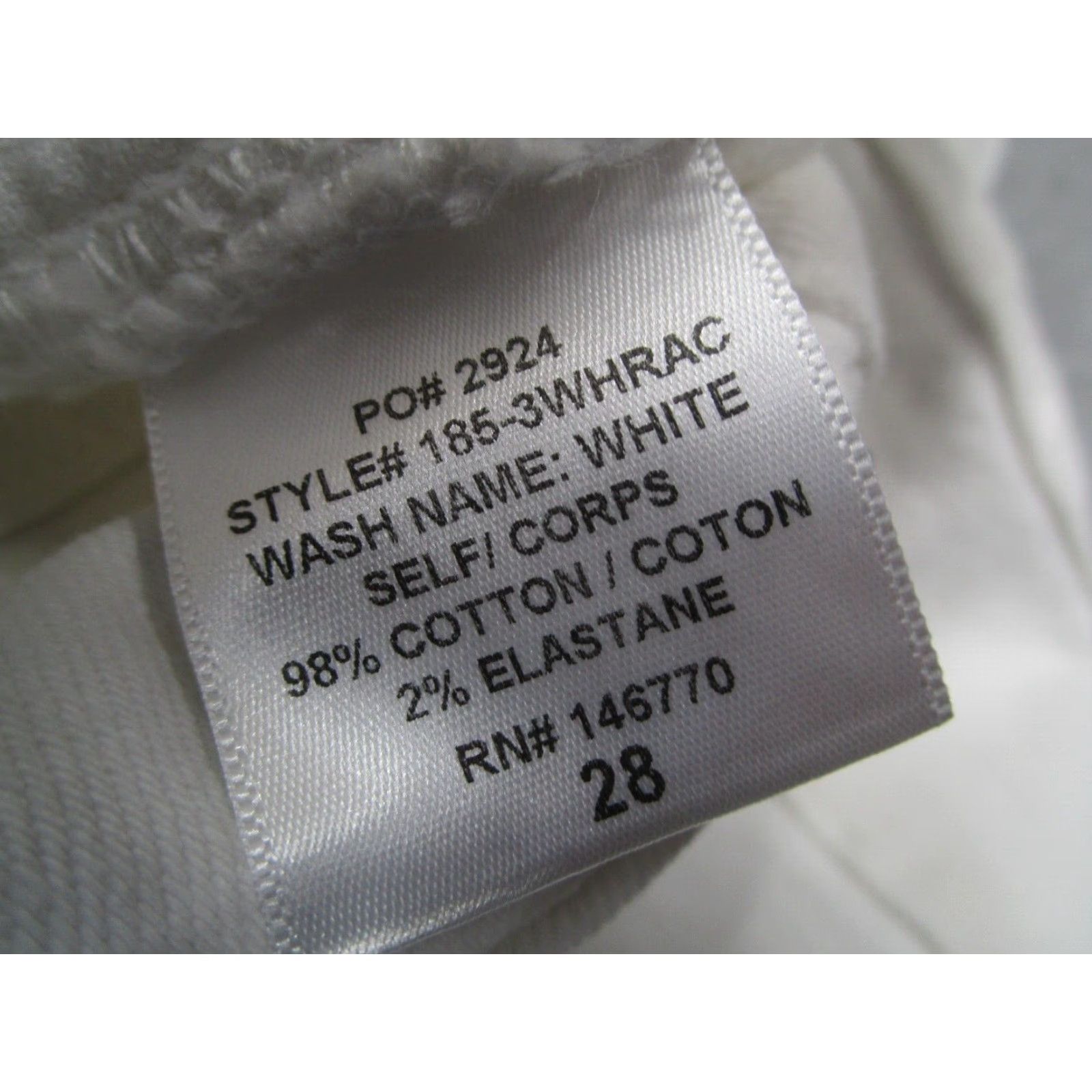 RE/DONE Re/Done Jeans Womens 28 White High Rise Ankle Crop Fray Stretch Denim 28x27 Size 28" / US 6 / IT 42 - 4 Thumbnail