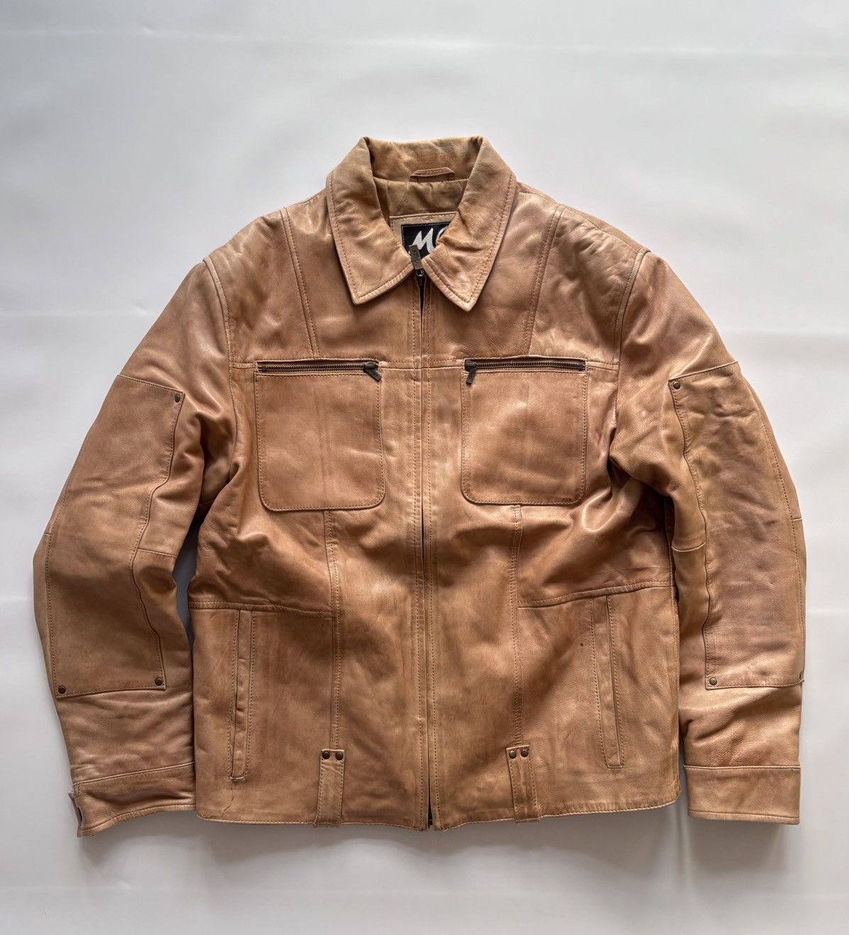 Other Max vintage Leather moto jacket Size US M / EU 48-50 / 2 - 1 Thumbnail