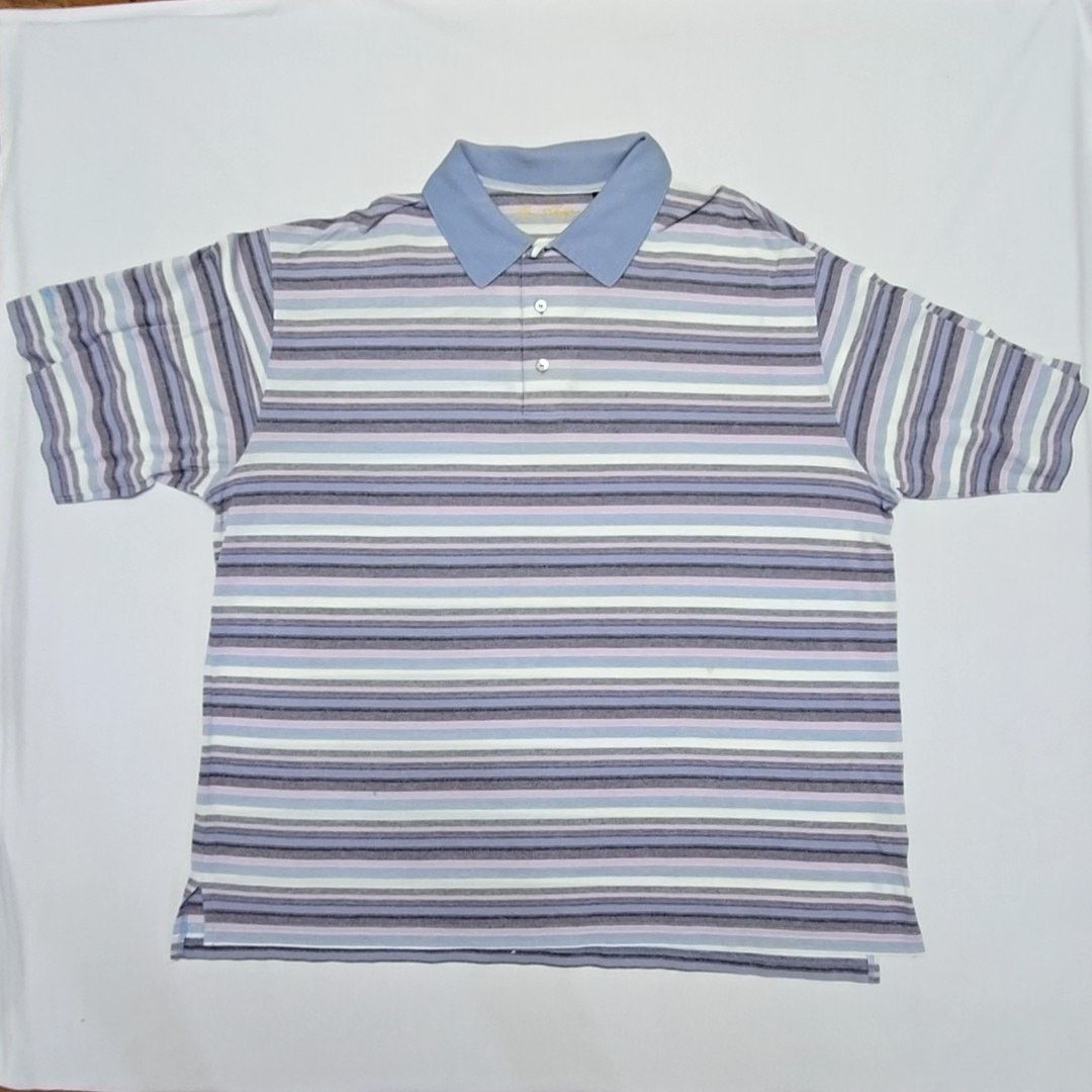 Hogan Ben Hogan XL Striped Polo Pastel Colors Casual Golf Shirt Size US XL / EU 56 / 4 - 1 Thumbnail