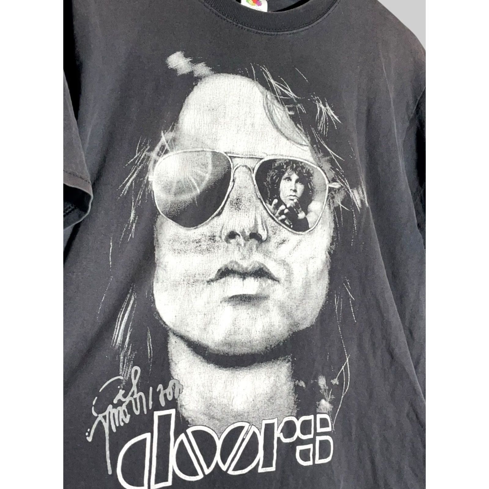 Fruit Of The Loom The Doors Jim Morrison Graphic Print T-Shirt Black Size L Fruit of the Loom Band Music Rock Size US L / EU 52-54 / 3 - 3 Thumbnail