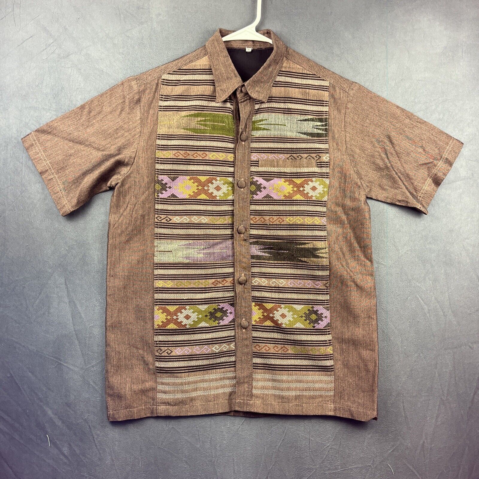 Handmade Fair Isle Shirt Casual Small Native Print Handmade Indian Size US S / EU 44-46 / 1 - 1 Thumbnail