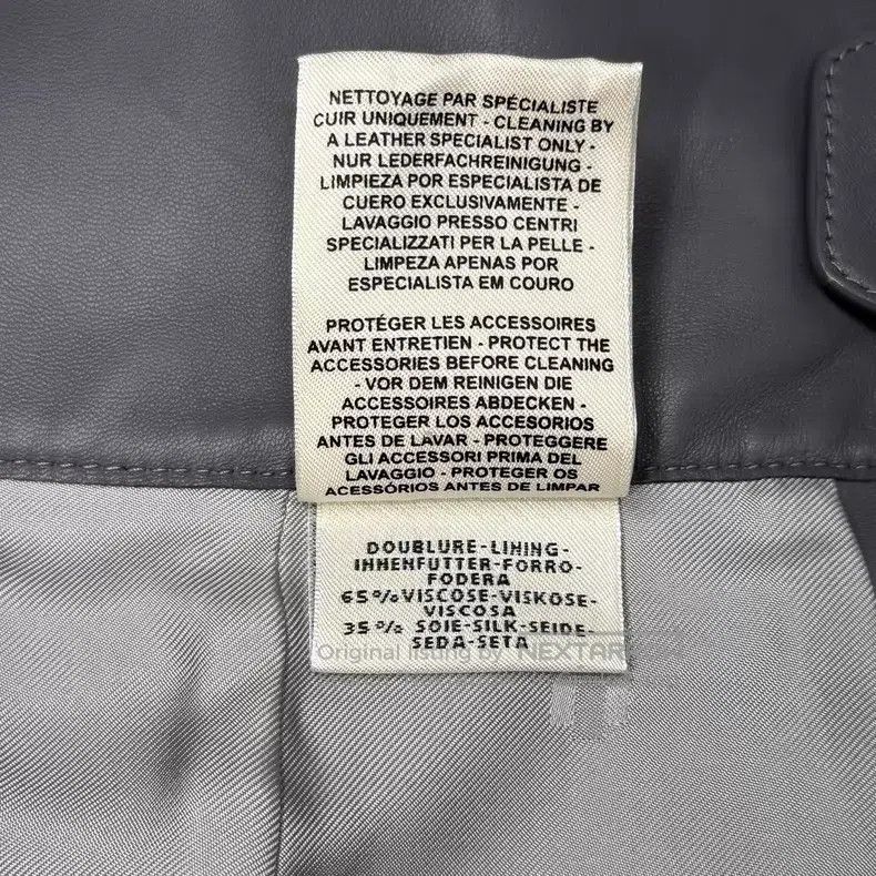 Hermes Hermes Gray Side Zip Sheepskin Short Skirt Size 42" / US 20 - 6 Thumbnail