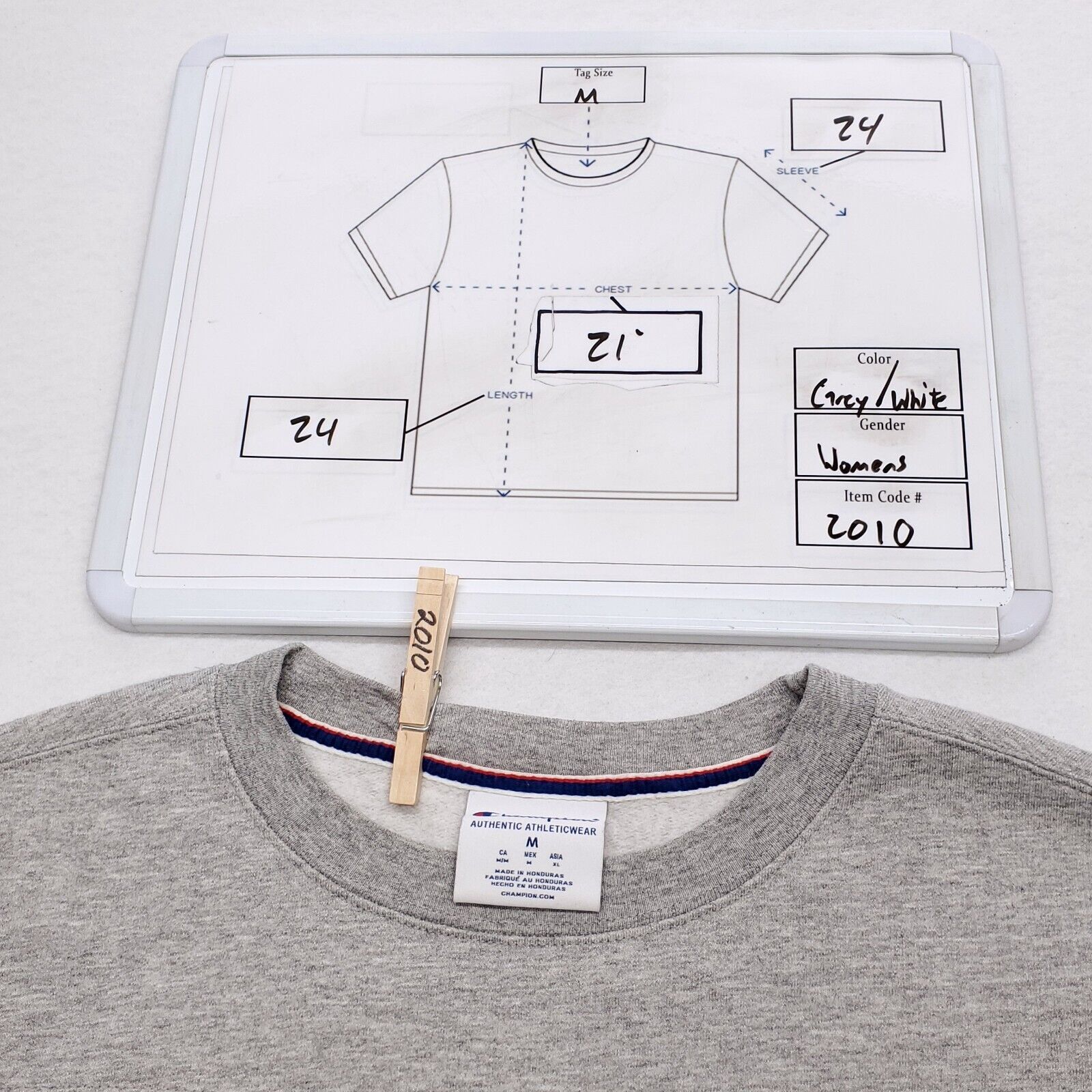 Champion Champion Casual Pullover Sweatshirt Womens Size M Gray White Size M / US 6-8 / IT 42-44 - 8 Thumbnail