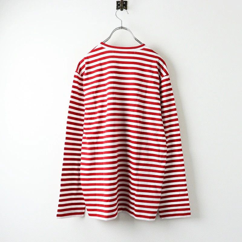 Comme des Garcons PLAY T-Shirts Cotton Long Sleeve Crewneck Stripe Red Size US M / EU 48-50 / 2 - 2 Thumbnail