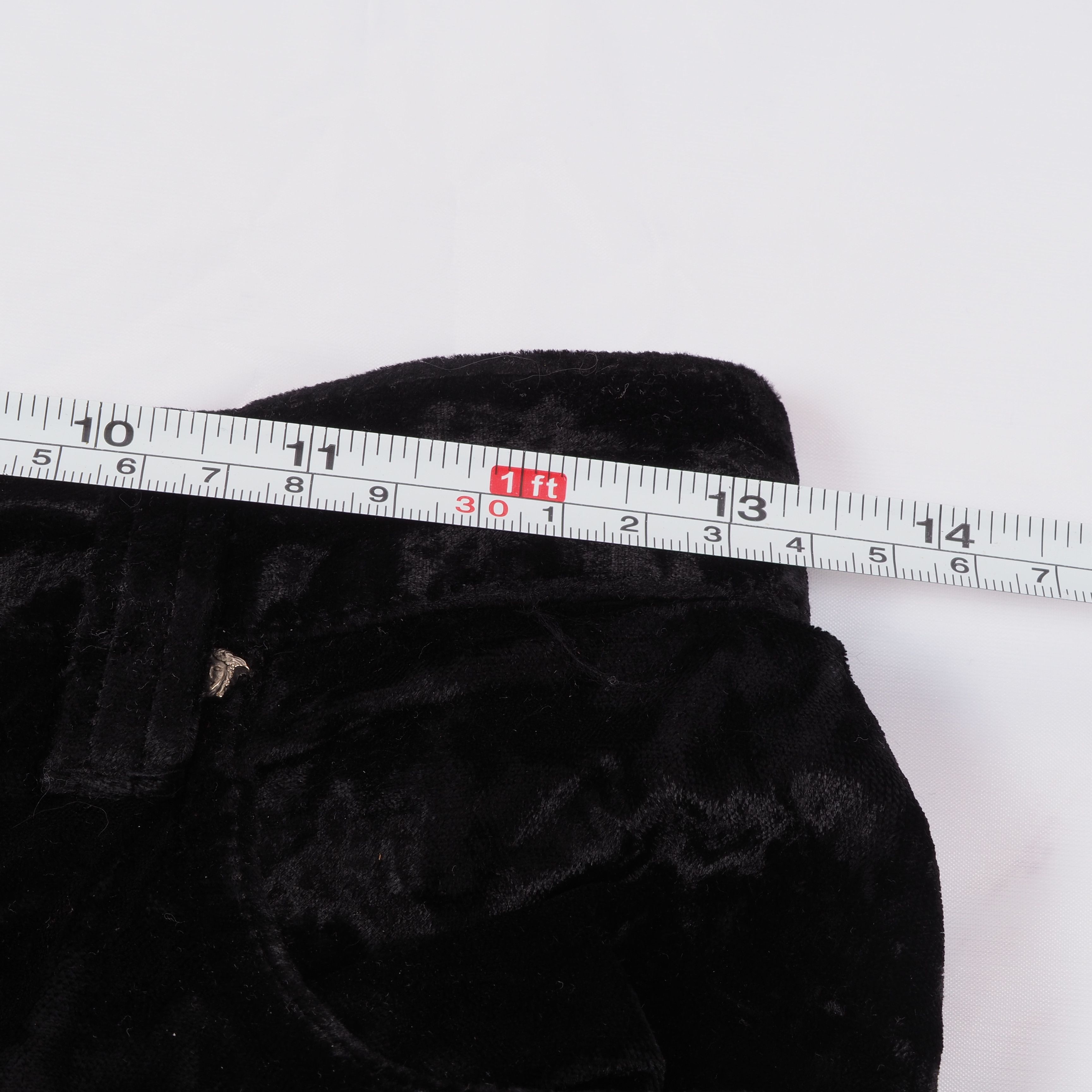 Versace Jeans Couture Versace Jeans Couture Vintage Black Crushed Velvet Pants Size 27" / US 4 / IT 40 - 9 Thumbnail
