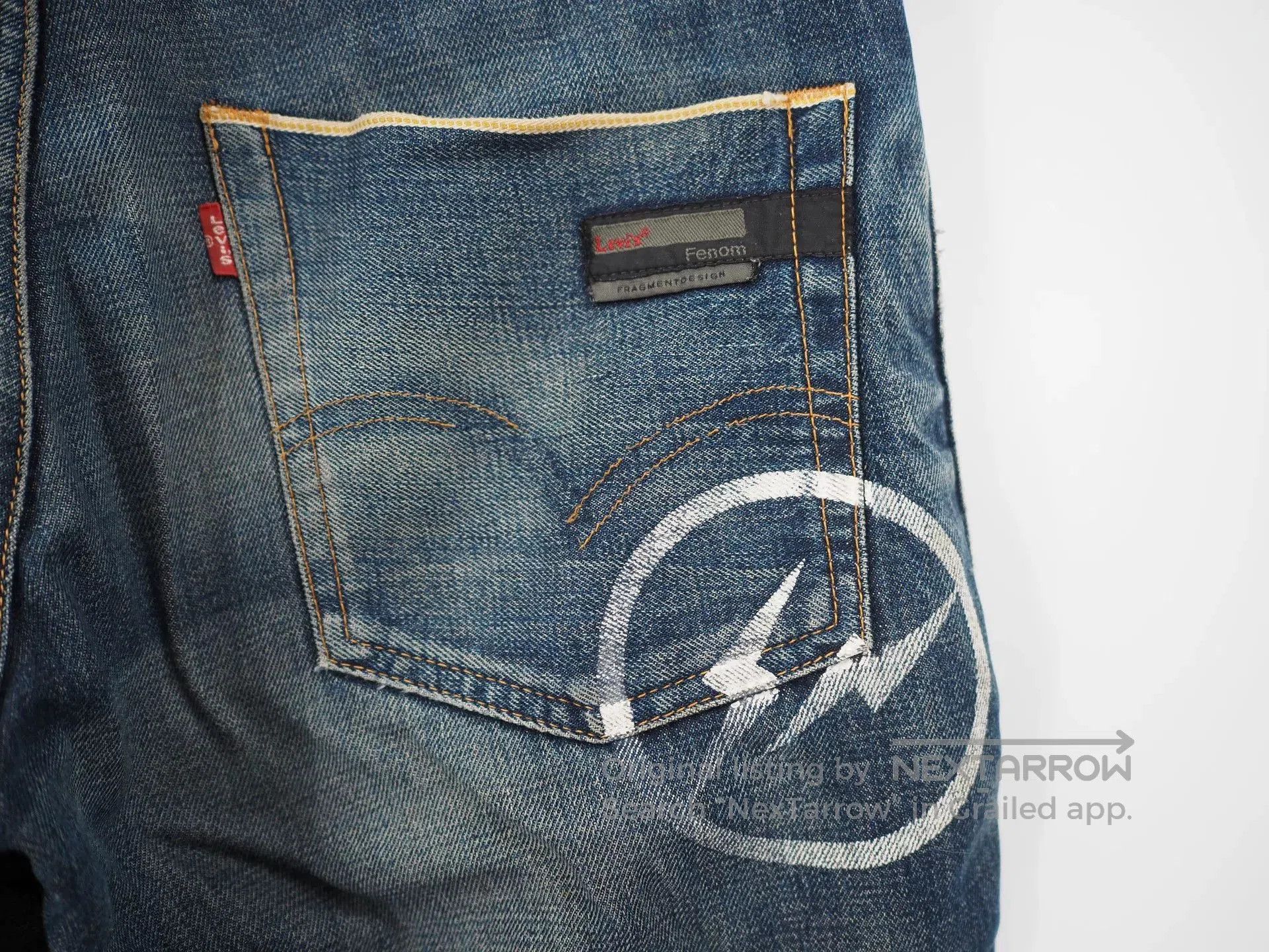 PHENOMENON fenom gold badge distressed denim pants. Size US 32 / EU 48 - 3 Thumbnail