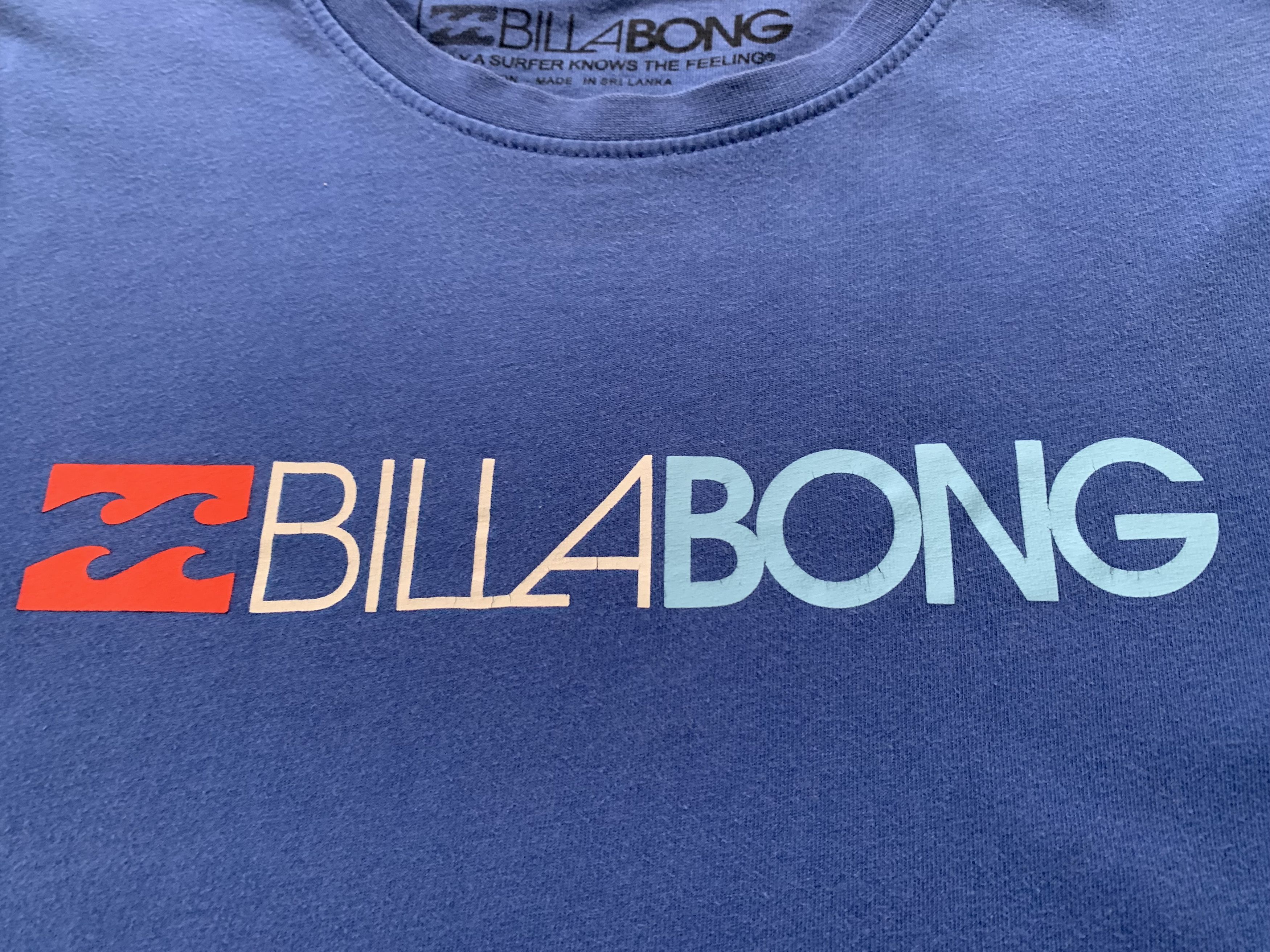 Billabong Billabong Blue Big Logo Print Tee Shirt Size US S / EU 44-46 / 1 - 5 Thumbnail