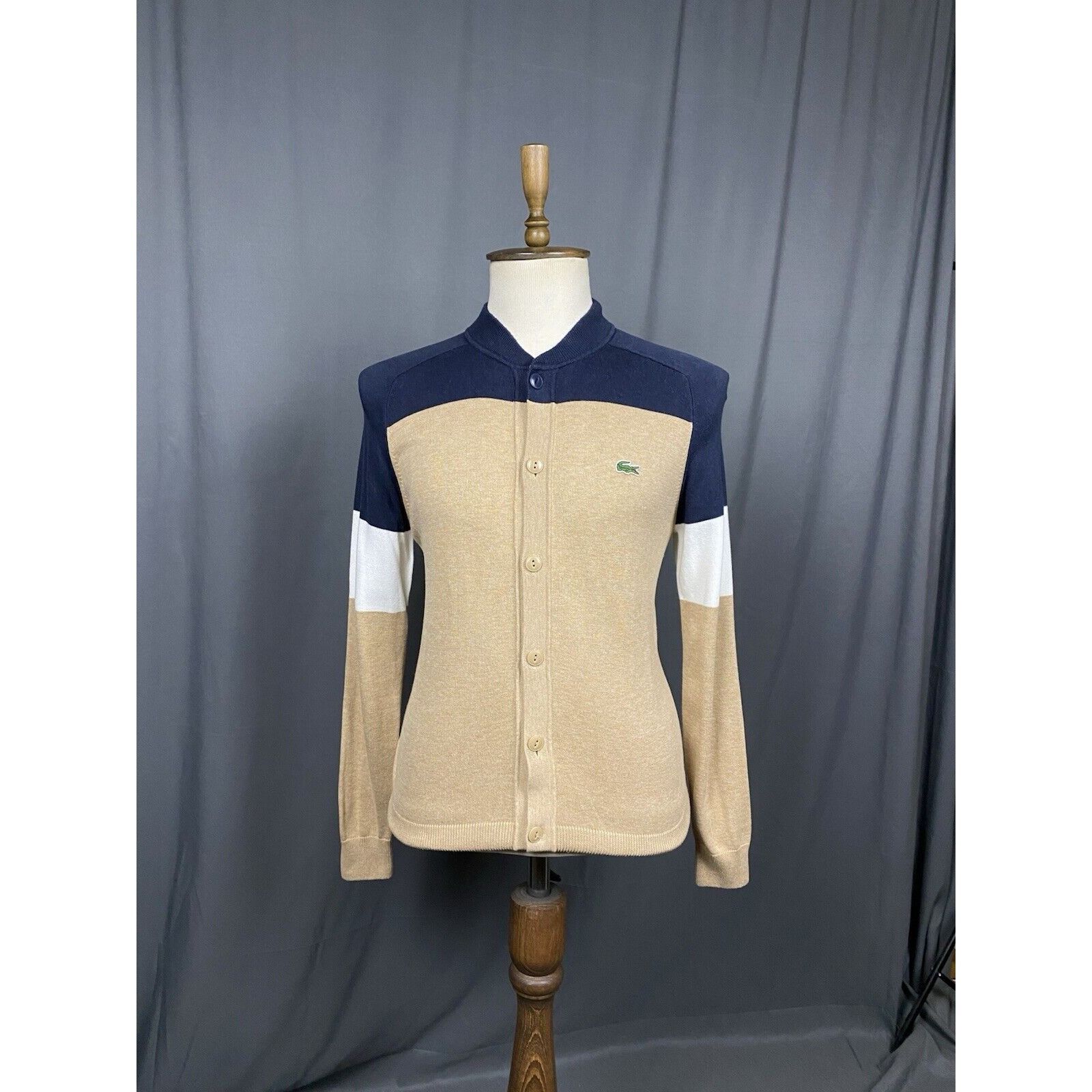 Lacoste Lacoste LIVE! Men's Beige Cardigan Sweater Size 4 Size US XL / EU 56 / 4 - 1 Thumbnail