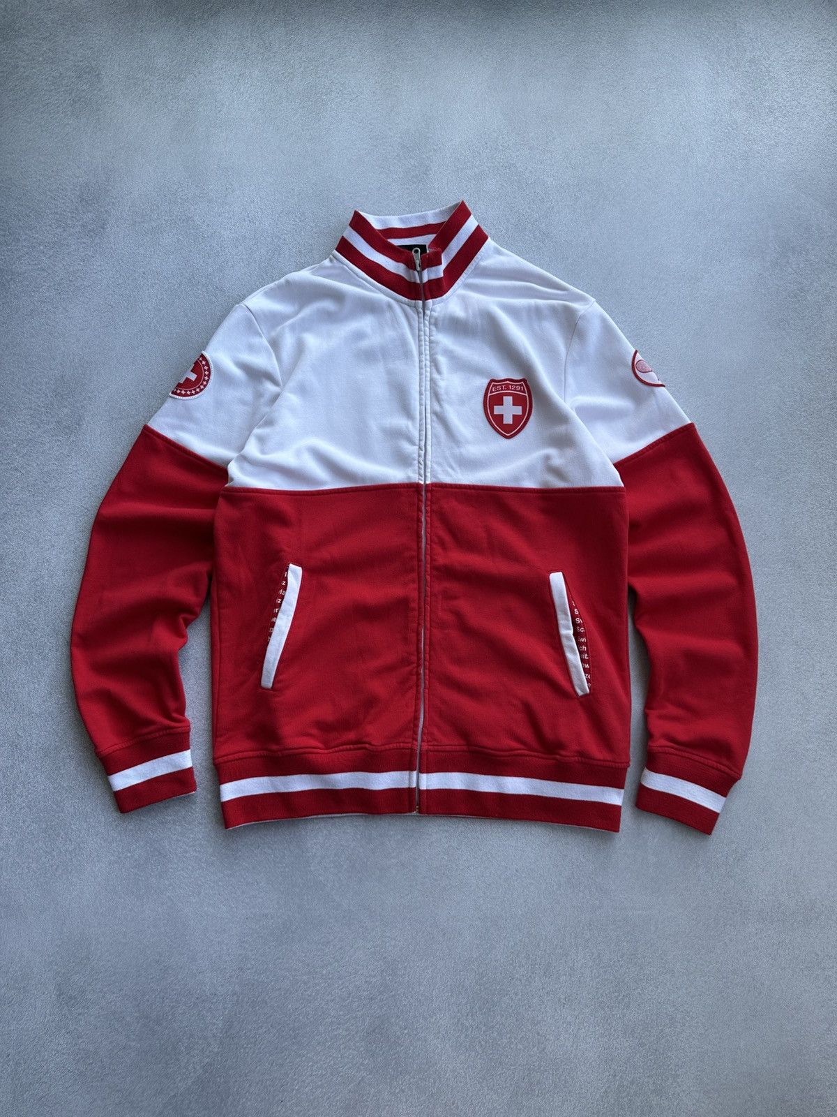 Vintage VTG Suisse Tennis Roger Federer RF National Zip Hoodie Size US L / EU 52-54 / 3 - 1 Thumbnail