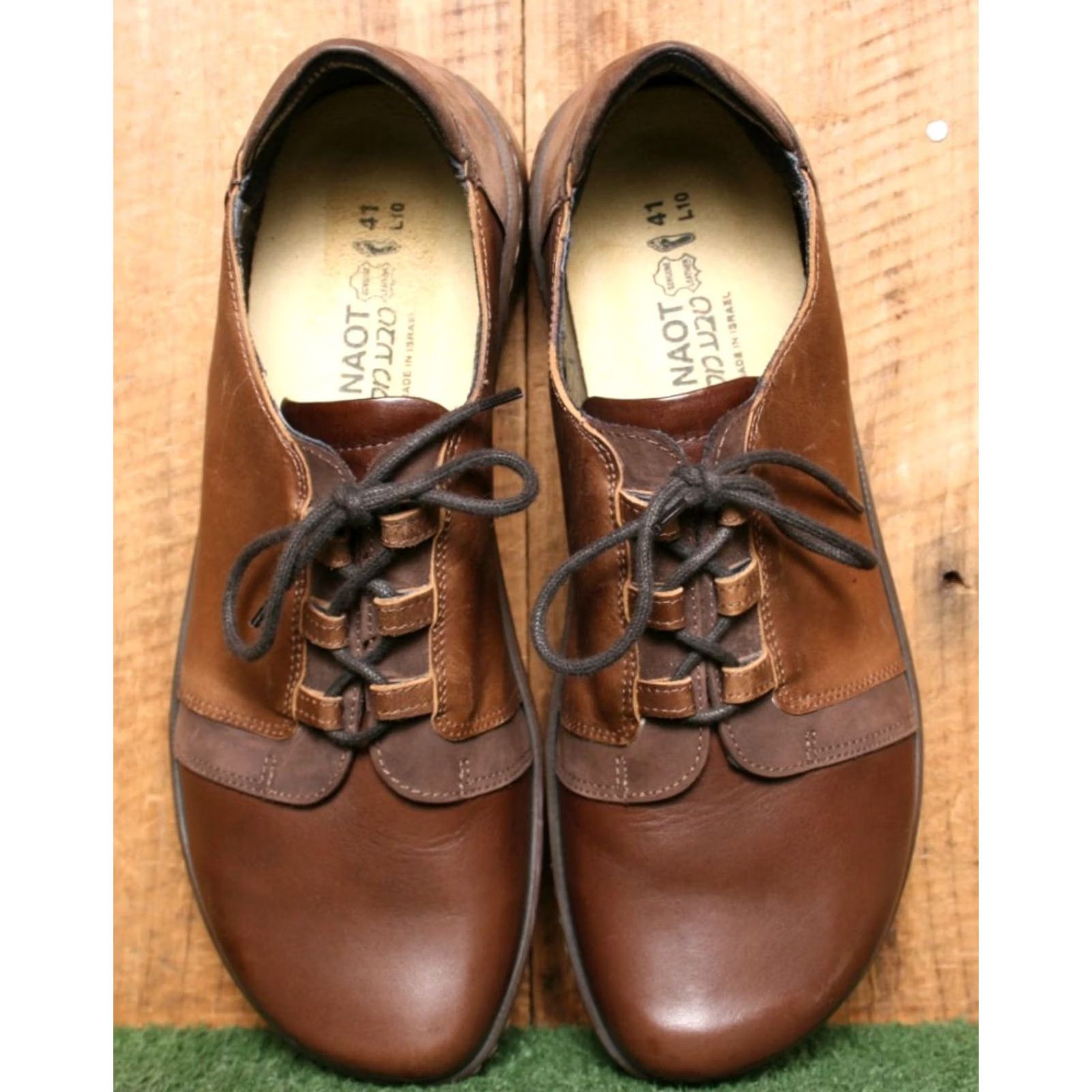 Vintage NAOT Riviera Brown Leather Oxford Womens US 10 EUR 41 Casual Lace Up Shoes Size ONE SIZE - 4 Thumbnail