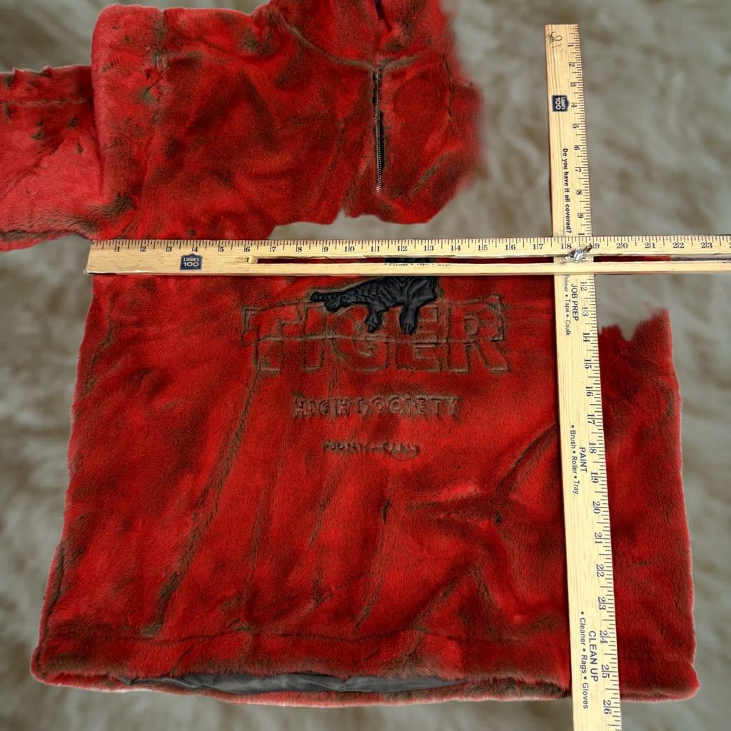 Vintage High Society by R.Engel Jacket Red Fleece Pullover Soft Plush Fuzzy Cozy Sz S Size S / US 4 / IT 40 - 1 Thumbnail