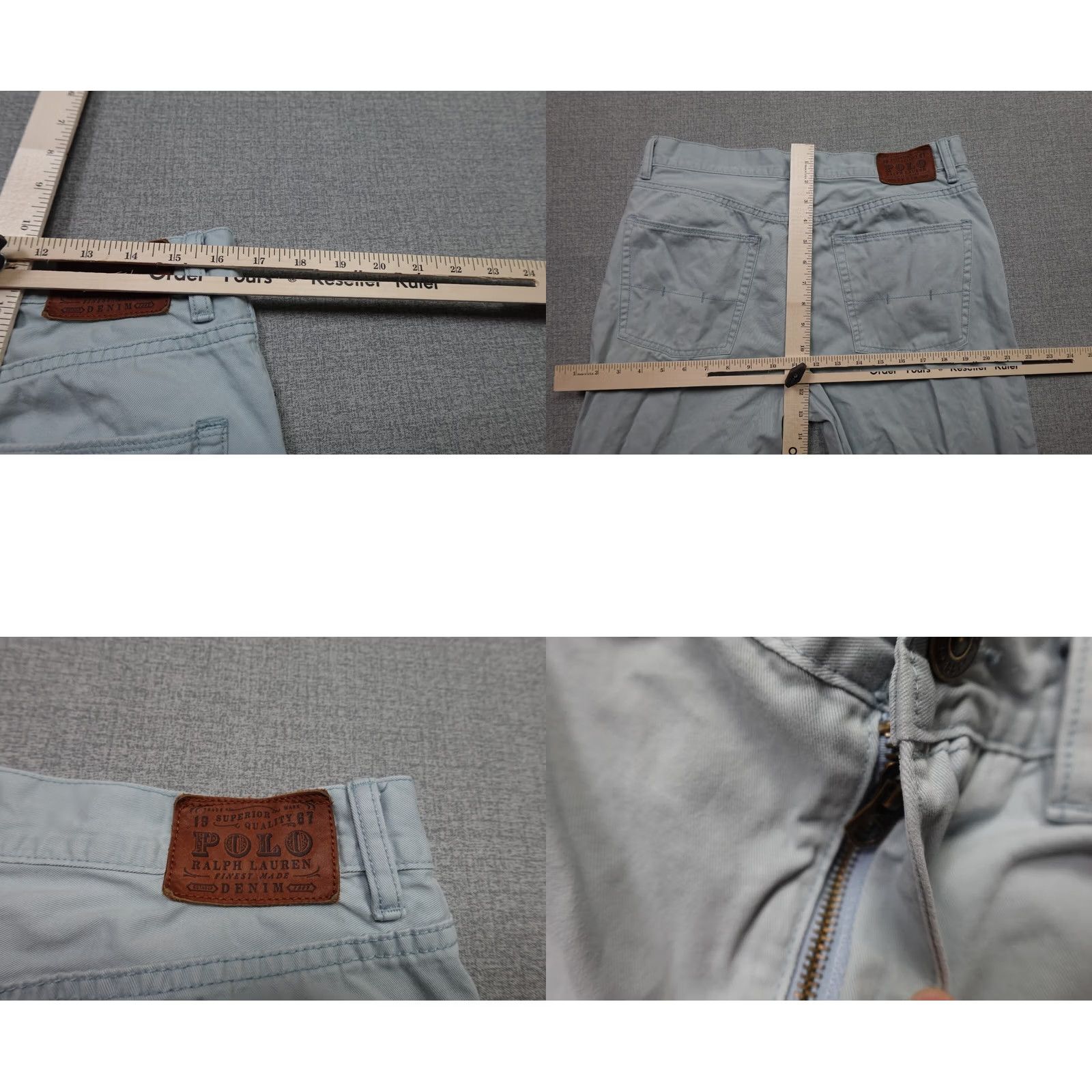 Polo Ralph Lauren Polo Ralph Lauren Pants Chino Straight Mens 34x30 Blue Color Solid Cotton 5-Pocket Design Casual Dress Modern Fit Size US S / EU 44-46 / 1 - 8 Thumbnail