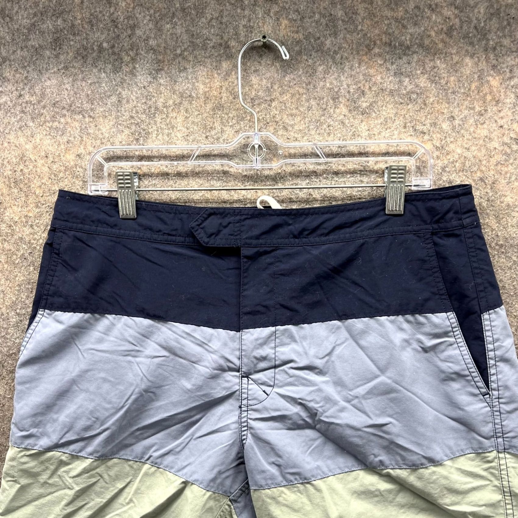 J.Crew VINTAGE J.CREW Shorts Men 32 Adult Blue Green Nylon Lined Swim Trunk Summer Bottom Mens 90s Size US 32 / EU 48 - 3 Thumbnail