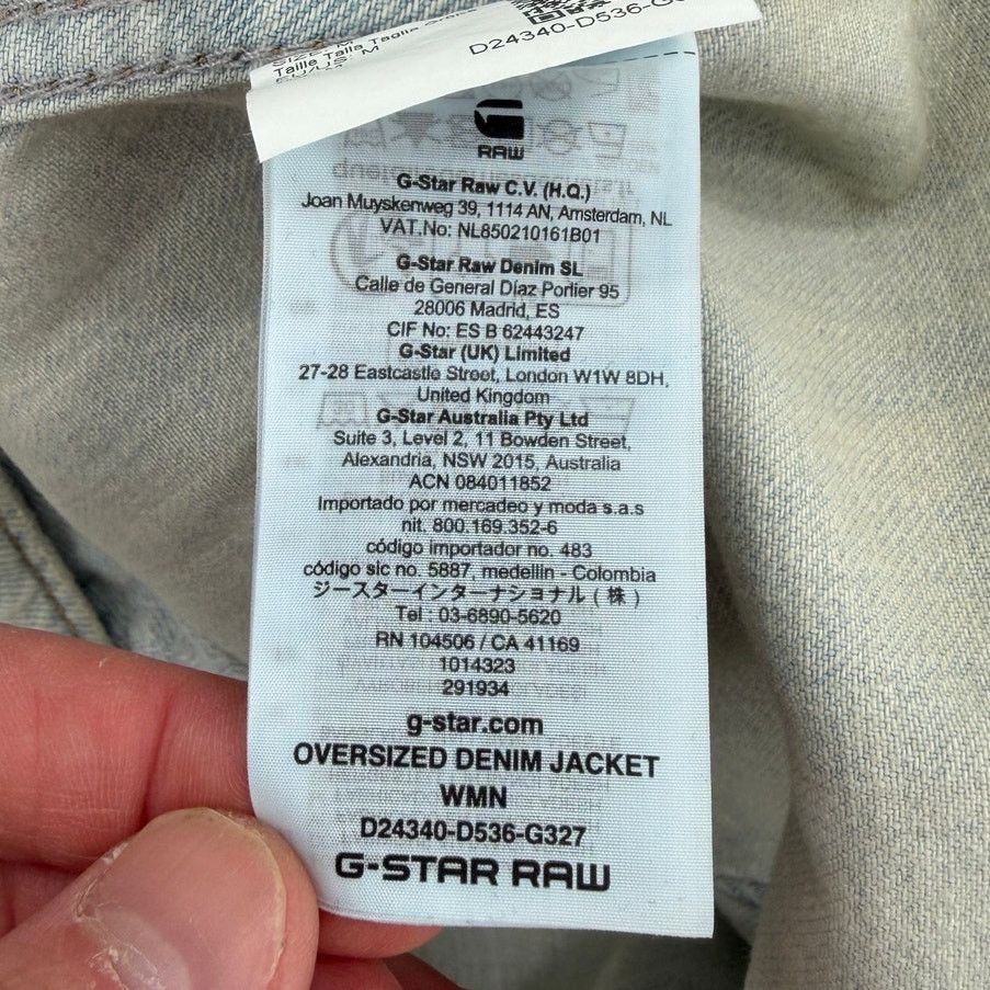 G-Star NWT G-Star RAW Oversized Distressed Akoya Denim Jacket Size M / US 6-8 / IT 42-44 - 14 Thumbnail