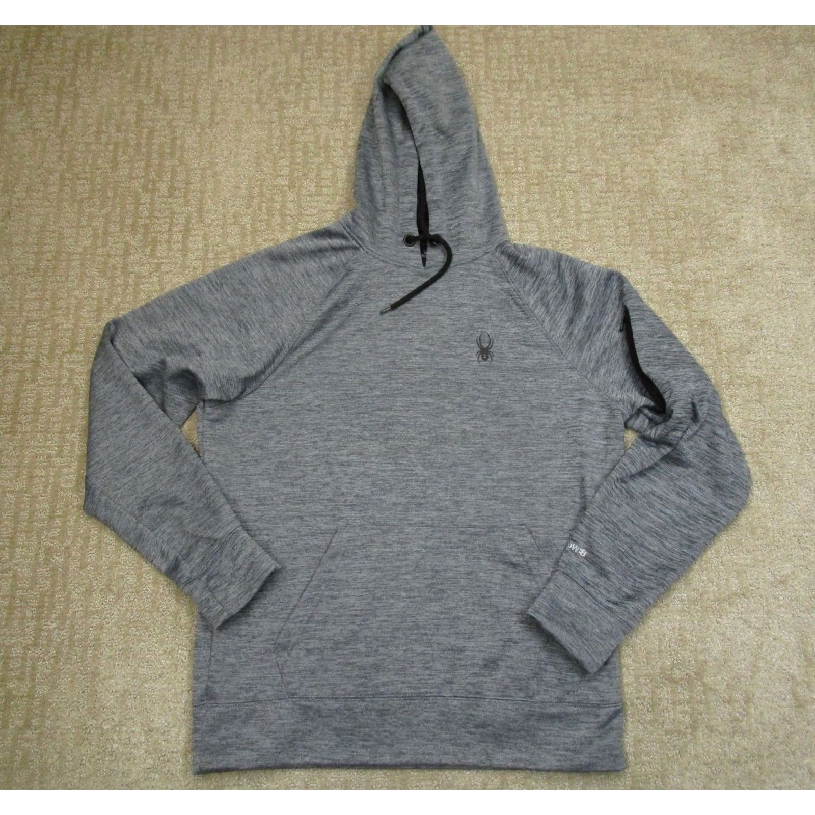 Spyder Spyder Hoodie Mens Small Heather Gray Kangaroo Pocket Sweatshirt Pullover Active Size US S / EU 44-46 / 1 - 2 Thumbnail