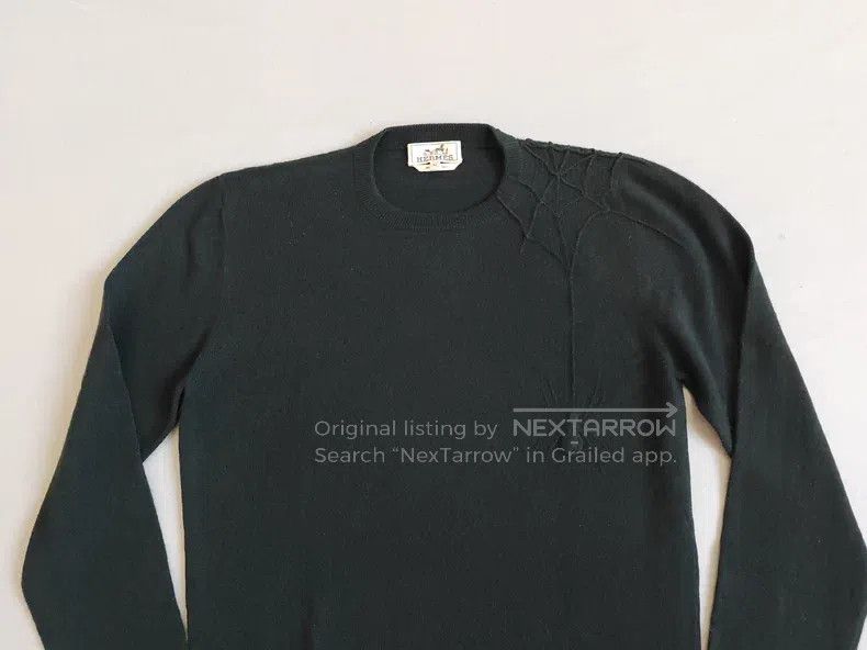 Hermes Hermes Cashmere sweater knitted sweater, dark green, 100% Size US M / EU 48-50 / 2 - 3 Thumbnail
