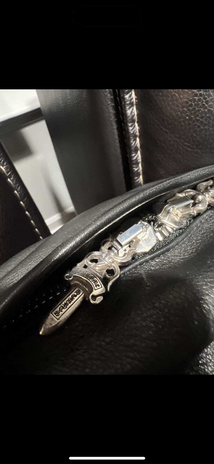 Chrome Hearts × Matty Boy RARE CHROME HEARTS SEX RECORDS LEATHER BAG Size ONE SIZE - 7 Thumbnail