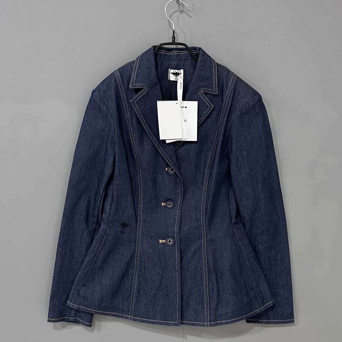 Dior Dior bee embroidery tailored denim jackets Size S / US 4 / IT 40 - 2 Thumbnail