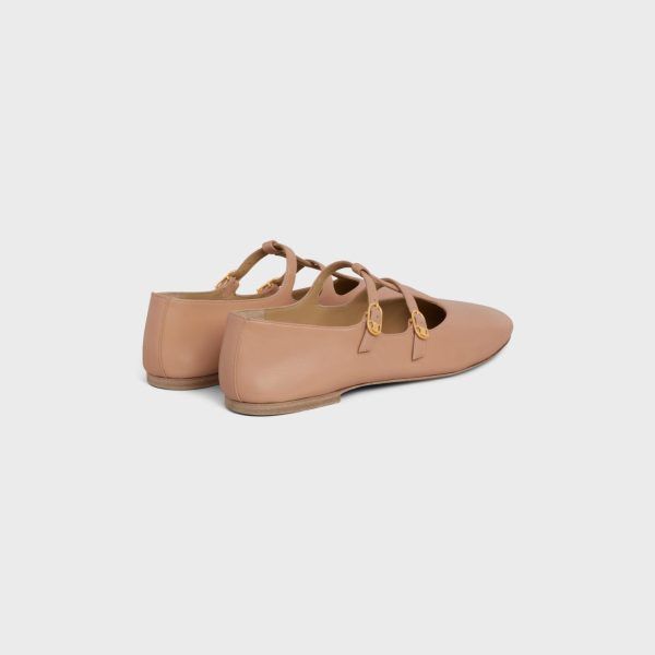Celine o1w1db10125 356853985C Les-Ballerina Flats in Beige Size US 12 / IT 42 - 3 Thumbnail