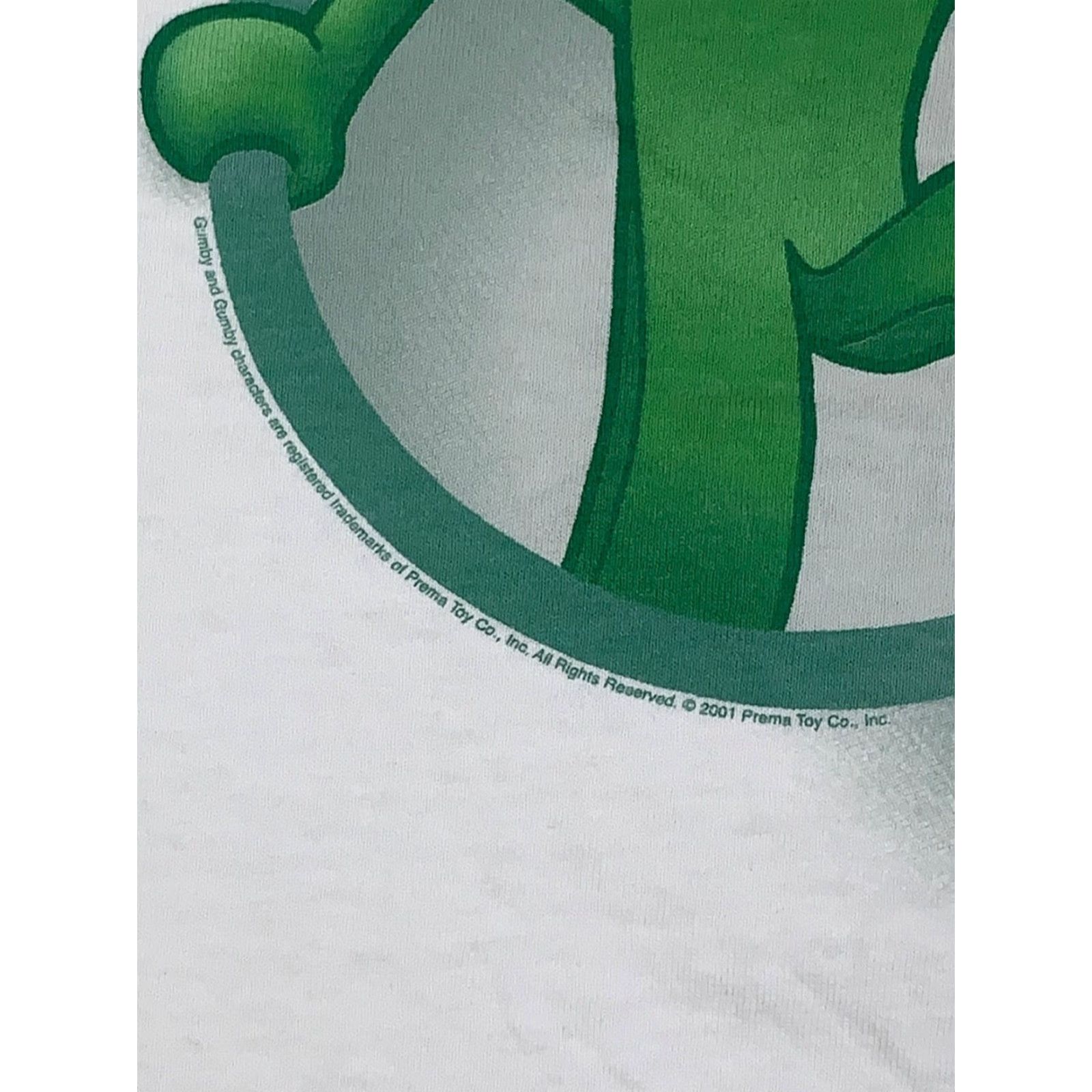 Vintage VINTAGE Gumby Ringer Shirt Mens XL White Cartoon Graphic Print 11225 Size US XL / EU 56 / 4 - 4 Thumbnail