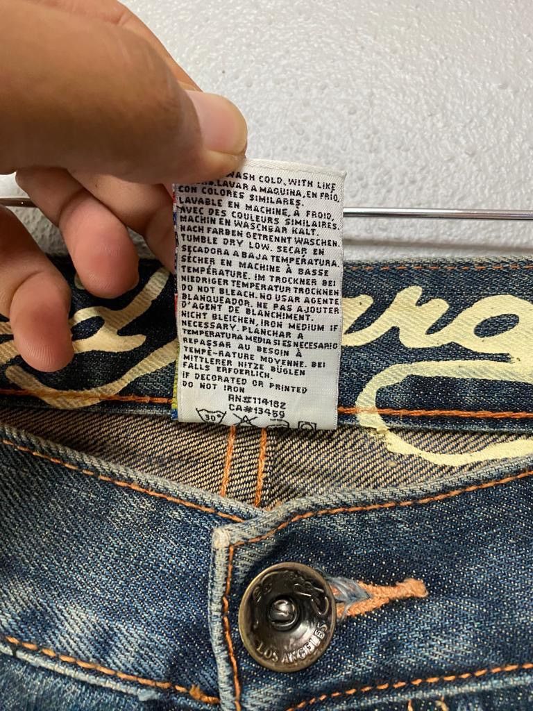 Christian Audigier × Ed Hardy × If Six Was Nine Ed Hardy baggy jeans big logo paint Size US 37 - 10 Thumbnail