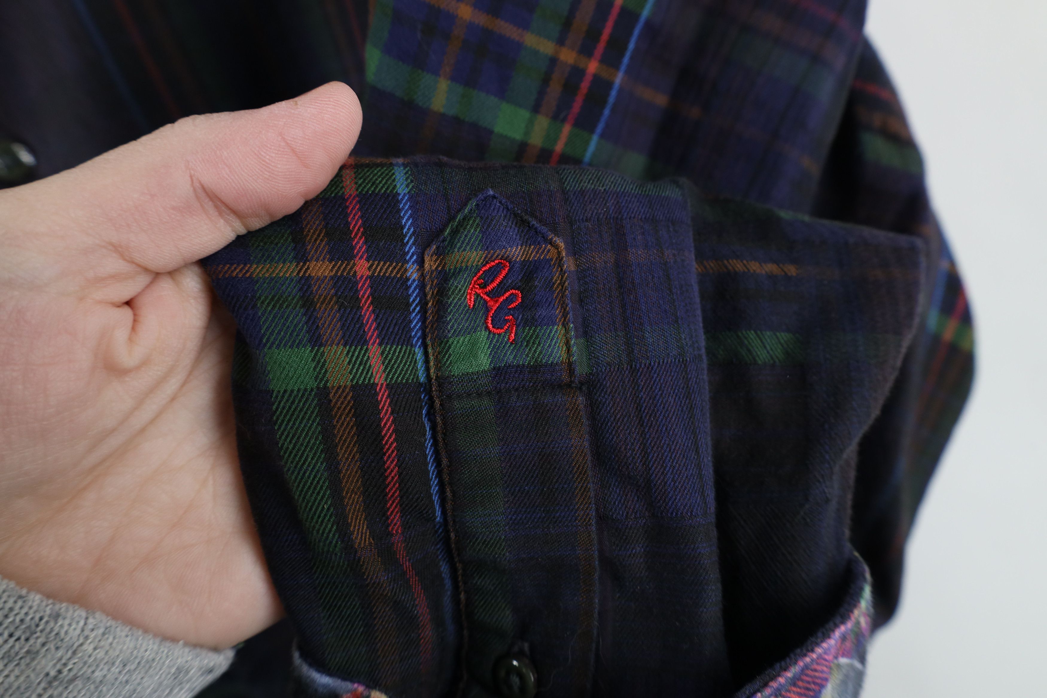 Robert Graham × Vintage Robert Graham Plaid Flower Flip Cuff Collared Button Shirt Size US XXL / EU 58 / 5 - 4 Thumbnail