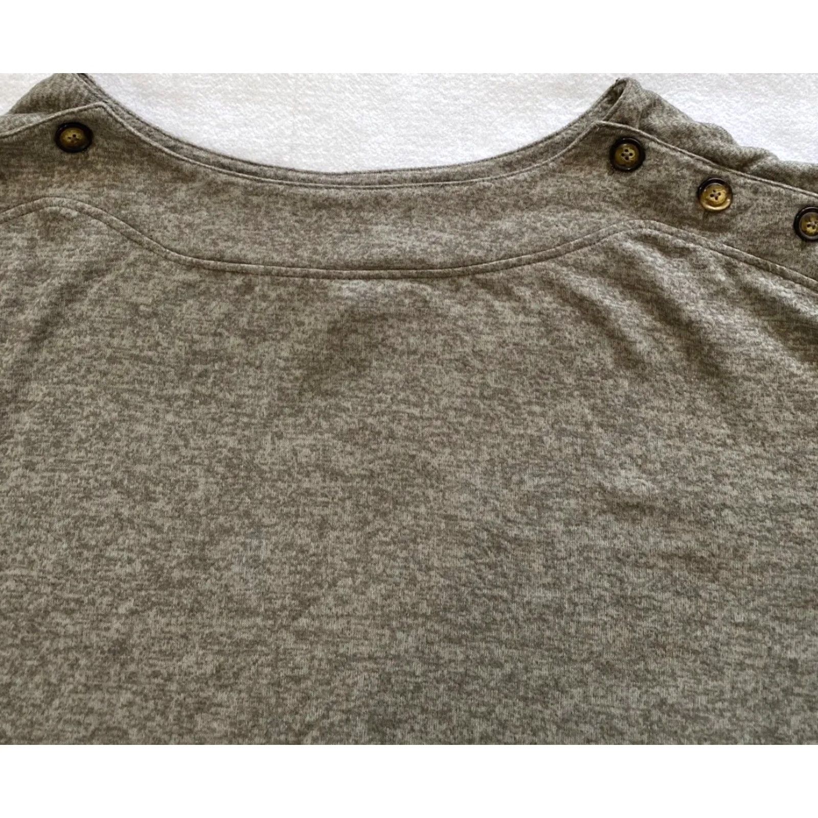 Vintage Cable and Gauge Sweater Women's 3/4 Sleeve Round Neck Plus Size XL Brown Cable Pattern Pullover Size XL / US 12-14 / IT 48-50 - 3 Thumbnail