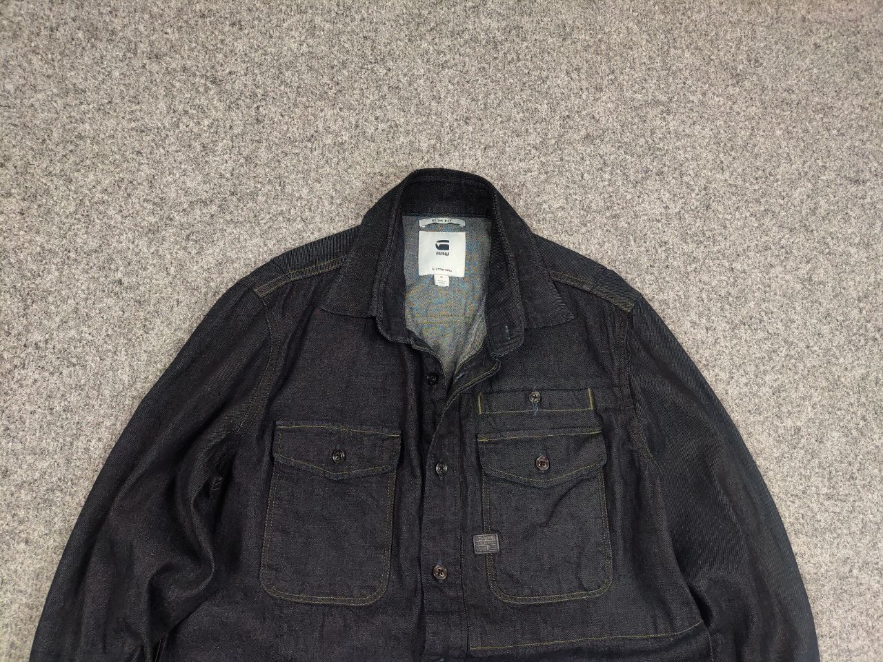 G-Star G Star Raw Cpo Slim Dark Blue Denim Shirt Overshirt Pocket Size US S / EU 44-46 / 1 - 4 Thumbnail