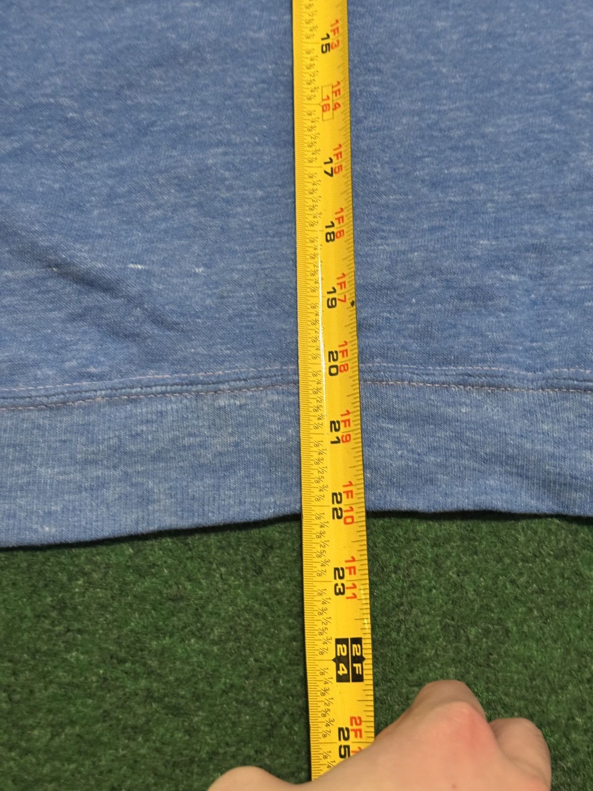 Vintage Vintage 70s Flocked Light Blue Faded XS 20x22 Sweatshirt Size US XS / EU 42 / 0 - 7 Thumbnail