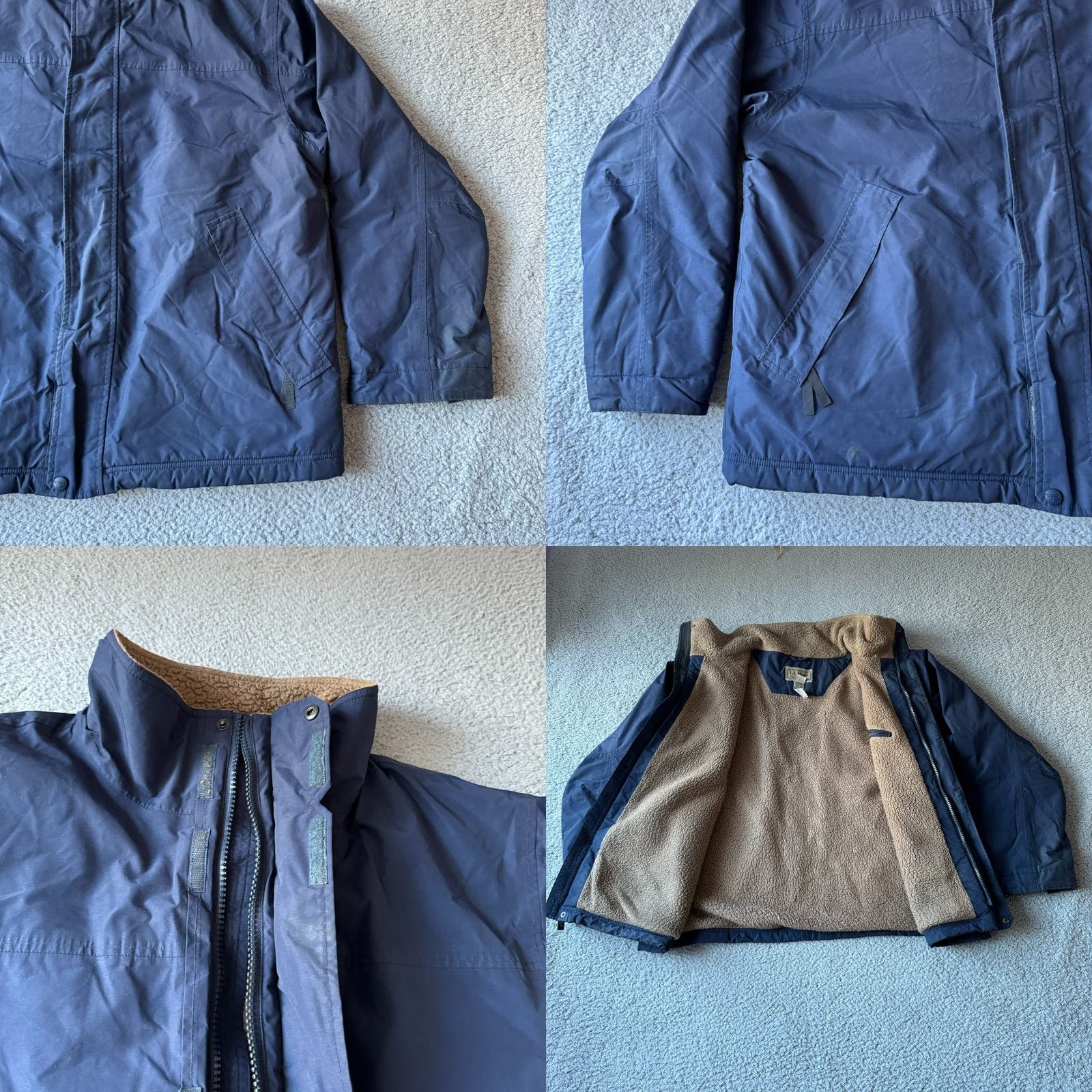 Vintage LL Bean Jacket Mens XL Blue Bomber Ski Sherpa Lined Nylon Outdoor Snow Jacket - Mens Size US XL / EU 56 / 4 - 8 Thumbnail