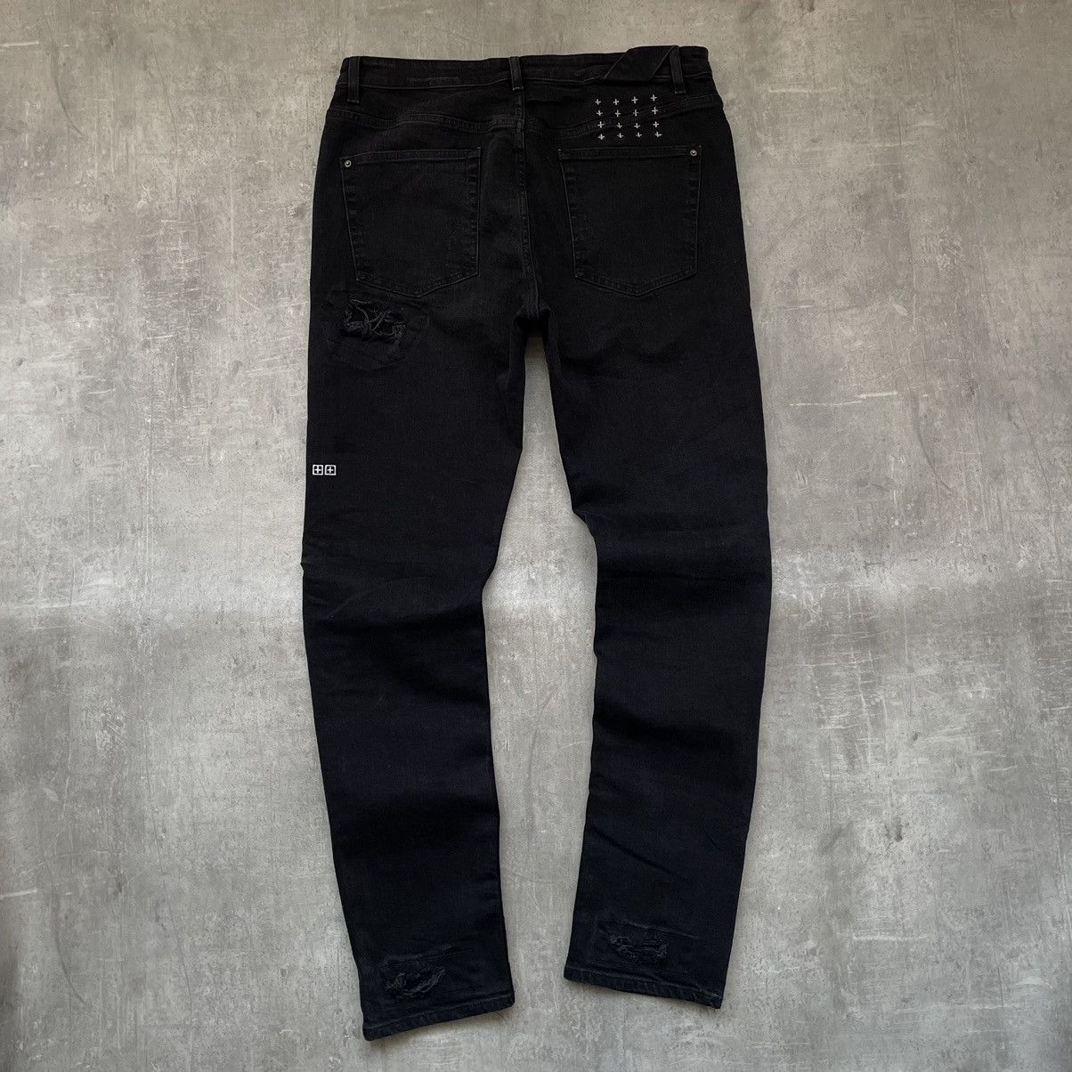 Ksubi Chitch Pirate Black Distressed Patched Denim