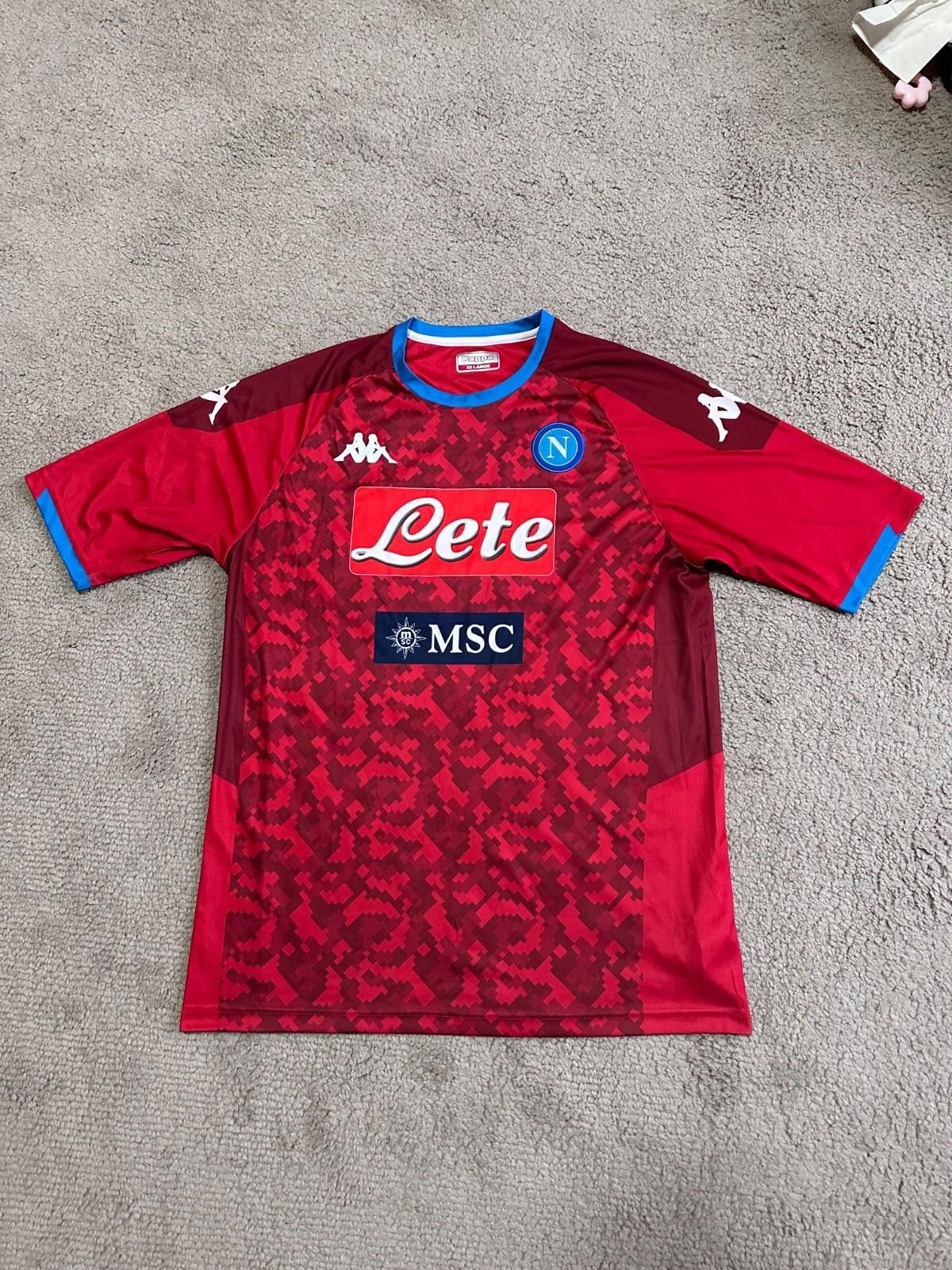 Kappa Kappa SSC Napoli 2019/20 GK Football Shirt Soocer Jersey Size US XXL / EU 58 / 5 - 1 Thumbnail
