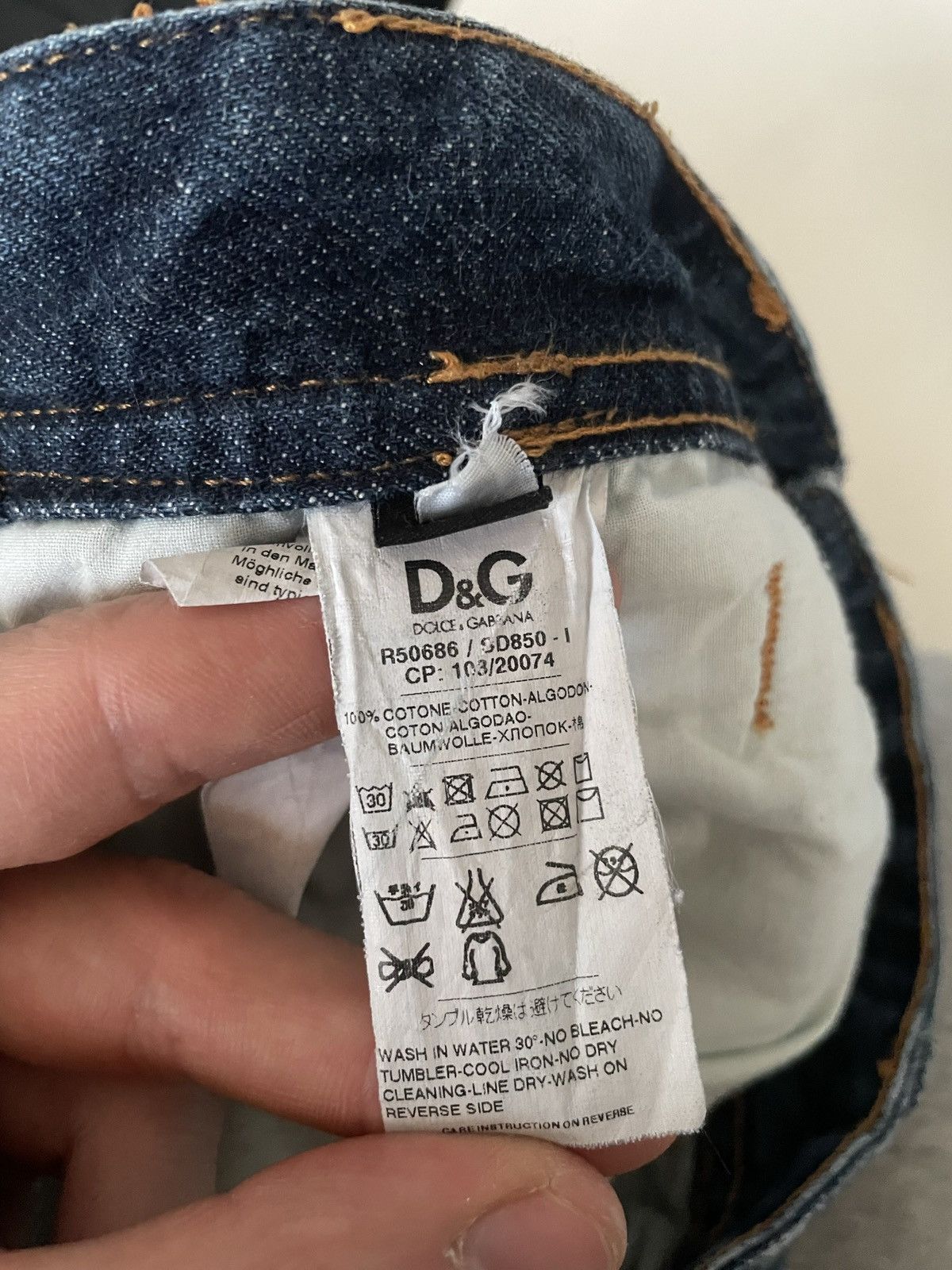 Dolce & Gabbana Dolce&Gabbana D&G Vintage Y2k Denim Jeans Distressed Pant Size US 34 / EU 50 - 4 Thumbnail
