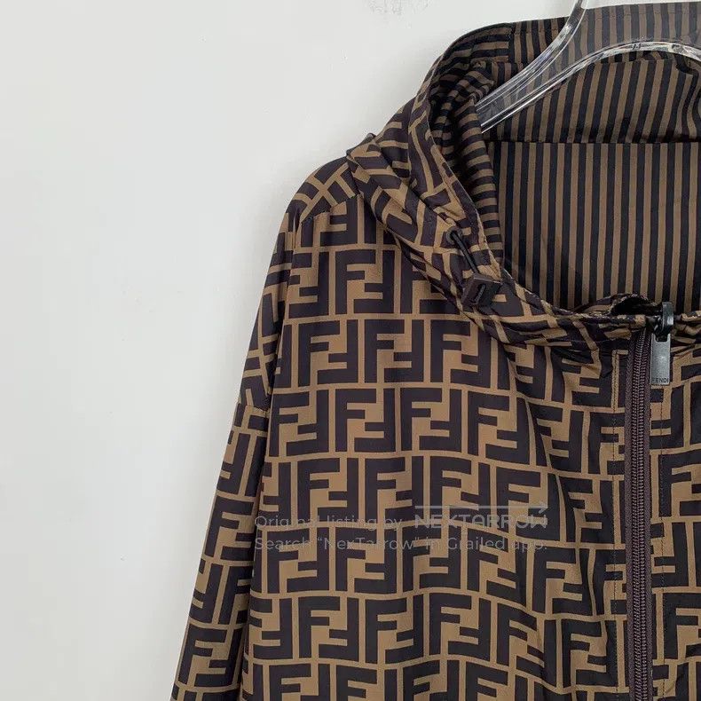 Fendi Fendi Brown logo lettering full print double-sided wear ho Size US M / EU 48-50 / 2 - 5 Thumbnail