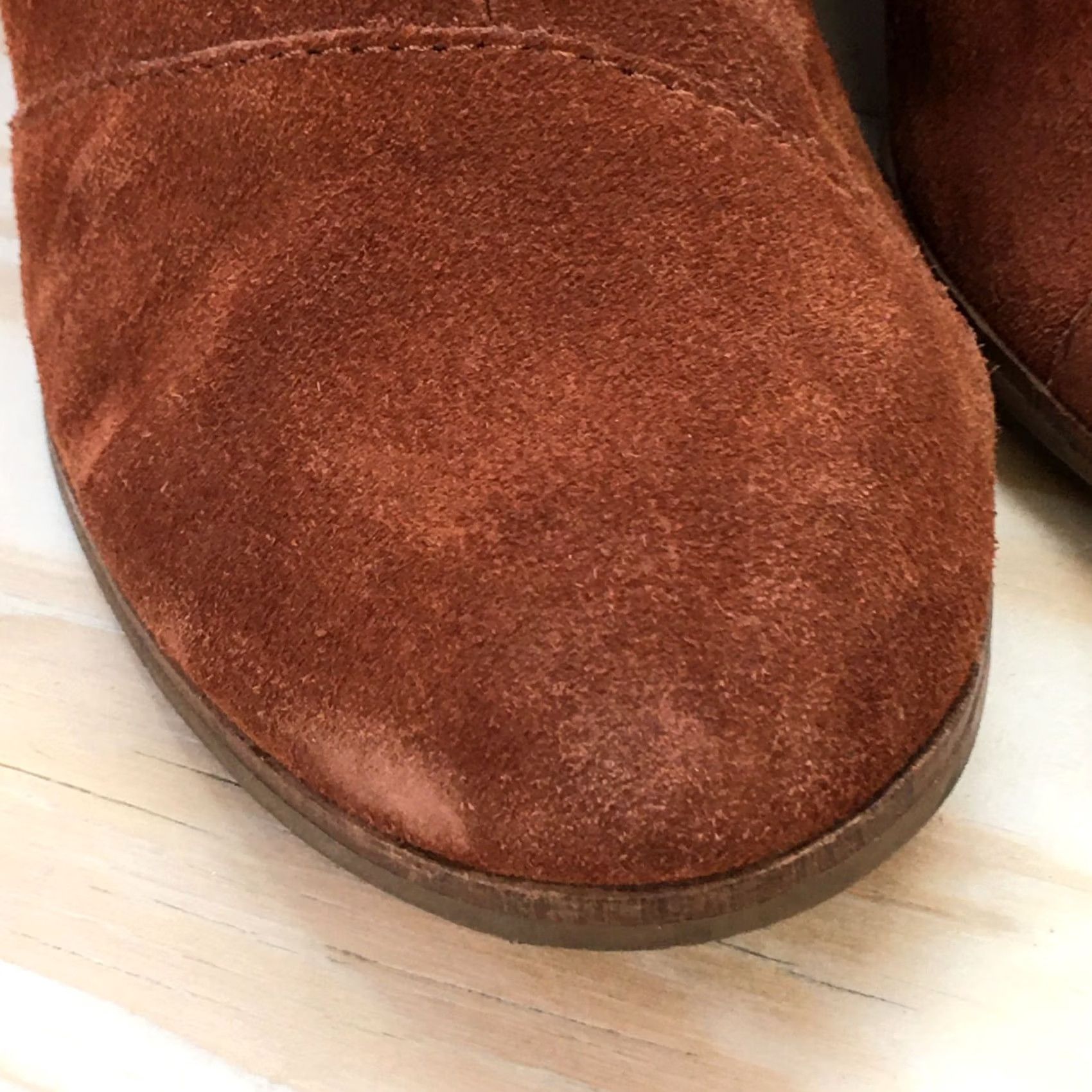 Toms TOMS Lunata Fringe Zip Ankle Bootie Brown Suede Heels Boots Womens 8.5 Foo d 3" Heel Casual Size US 9 / IT 39 - 6 Thumbnail