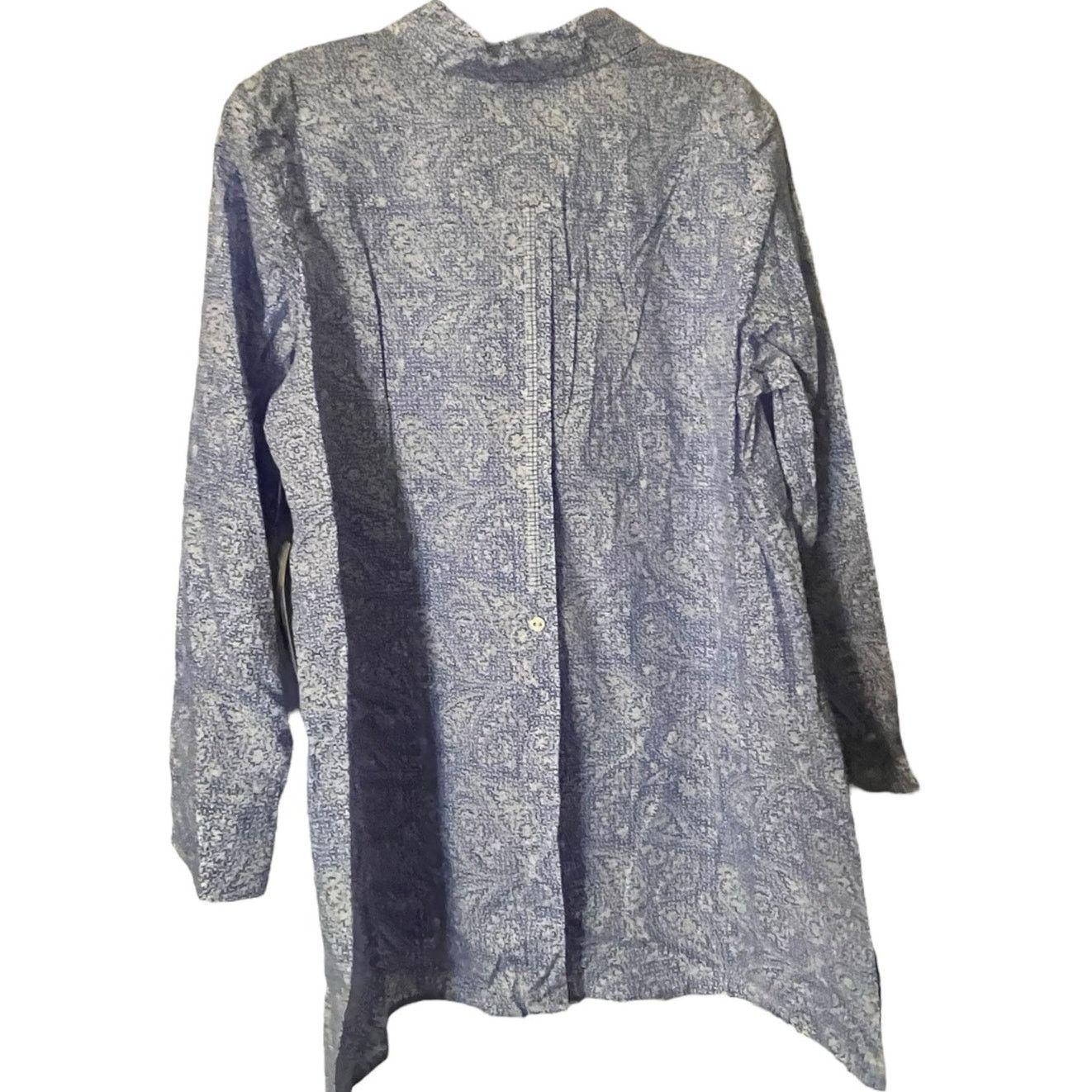 Habitat Habitat Clothes To Live In white blue button down Sz M 18328 Size M / US 6-8 / IT 42-44 - 2 Thumbnail