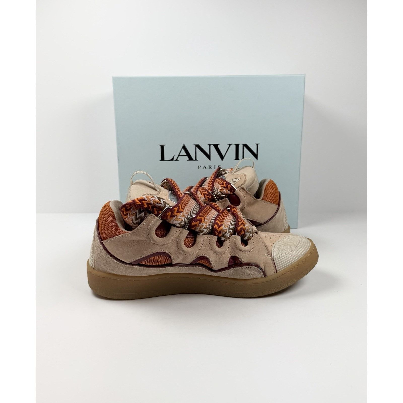 Lanvin Size 46EU/13US - Lanvin Curb Pink Mango Sneakers Size US 13 / EU 46 - 5 Thumbnail