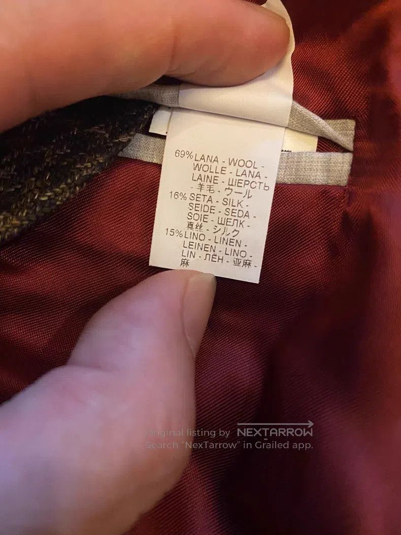 Brunello Cucinelli Brunello Cucinelli Suit jacket, linen, wool, and silk blen Size 50L - 6 Thumbnail