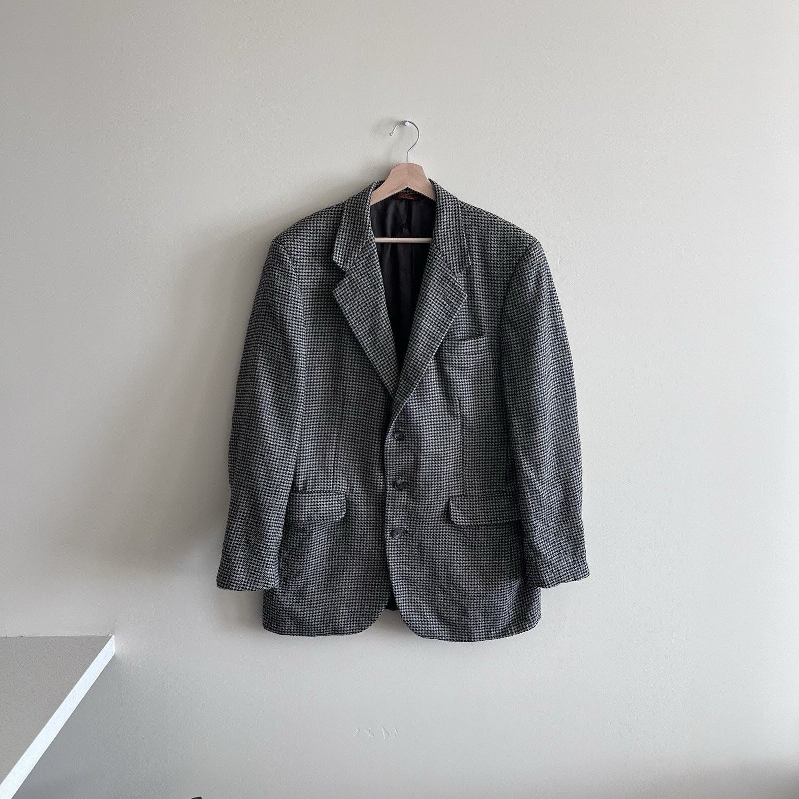 Corbin Vintage 1990’s Houndstooth Pattern Corbin Blazer Size 42R - 2 Thumbnail